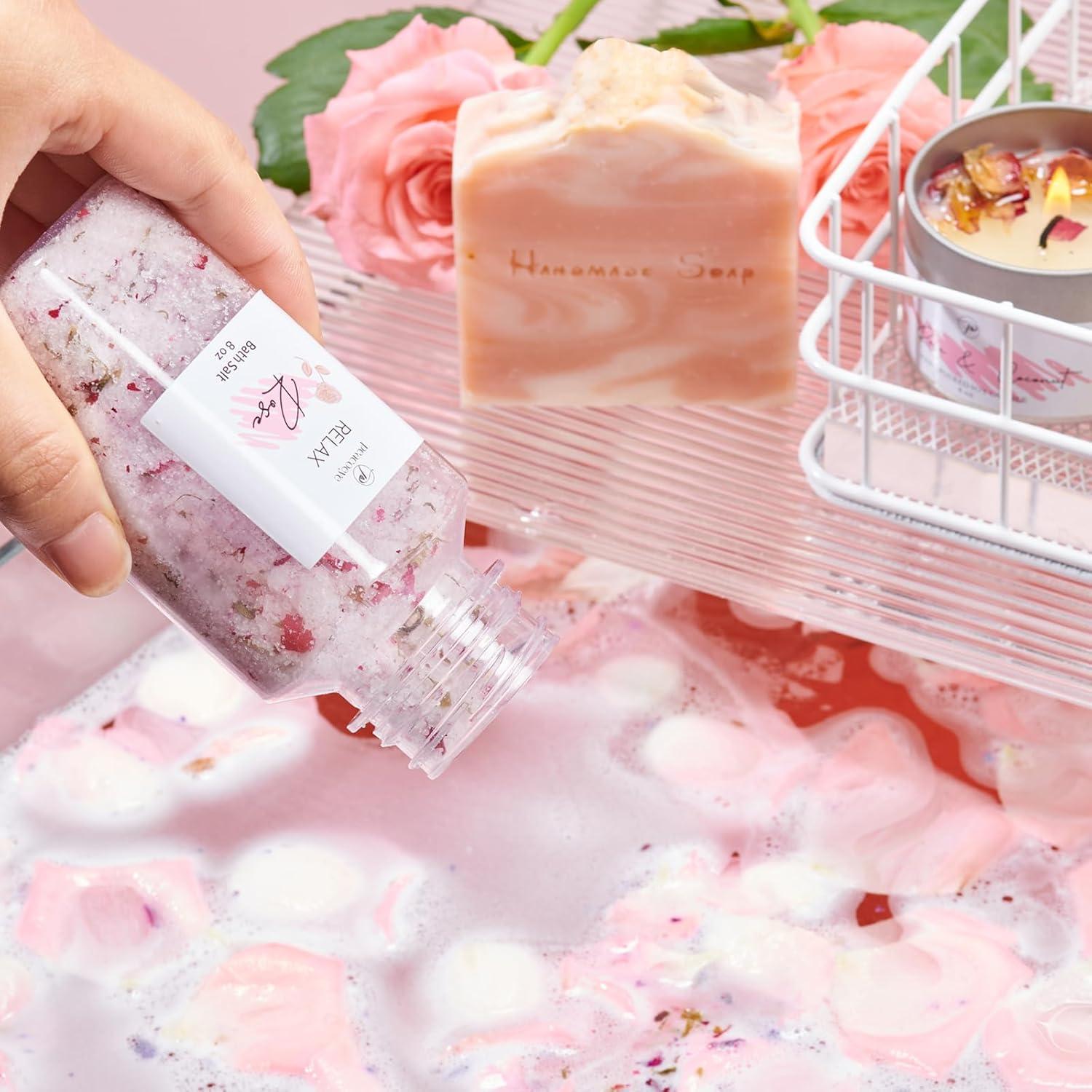 Cesta de Regalo Spa para Mamá Peacoeye - Relajación Rosa