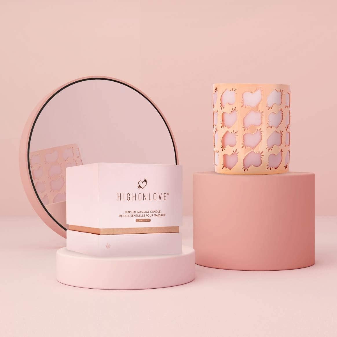 Vela de Aceite Corporal HighOnLove - Capullo de Rosa 300ml