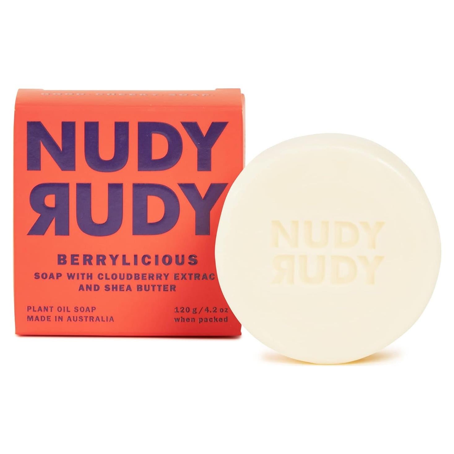 Barra de Jabón Berrylicious Nudy Rudy 119 g - Manteca de Karité