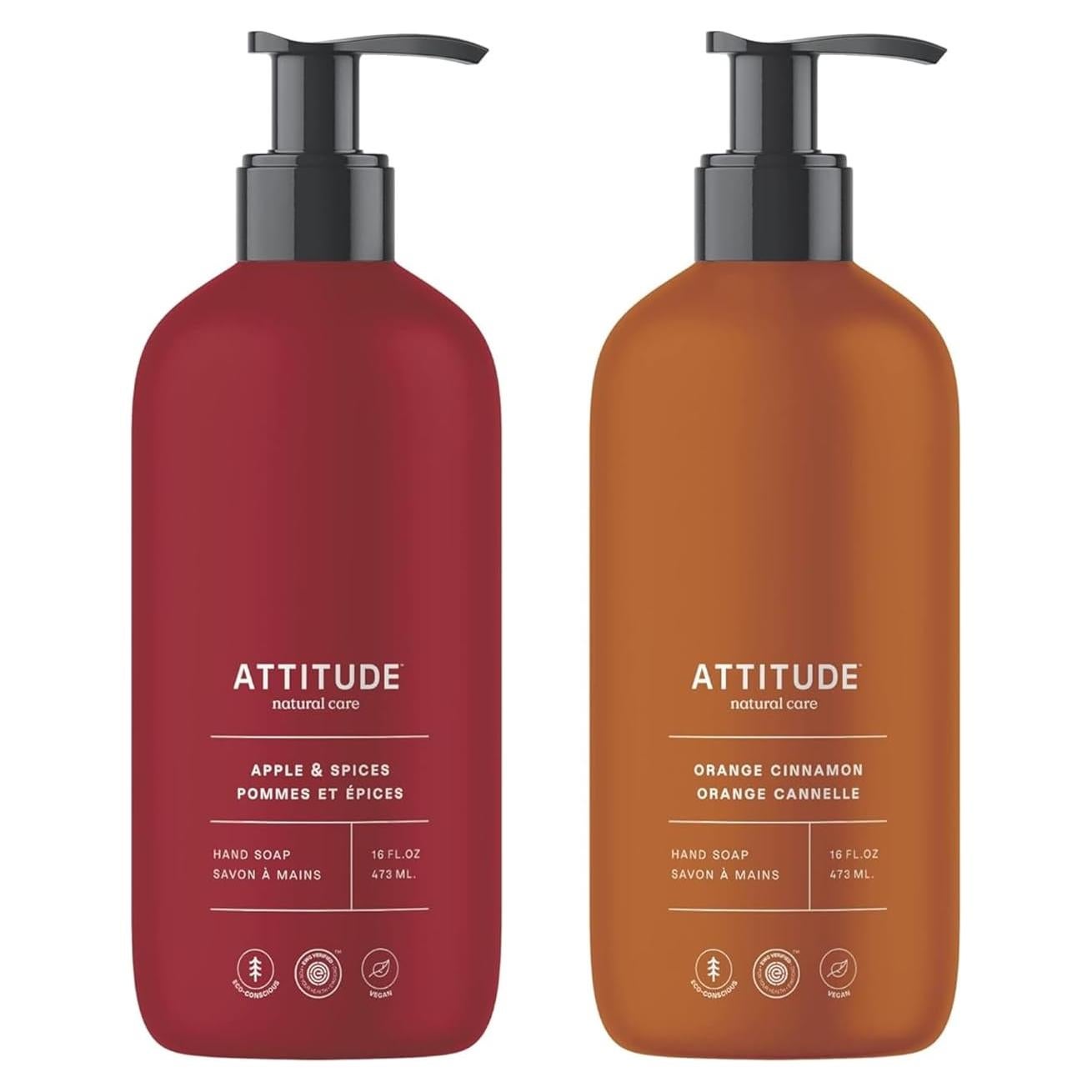 Paquete Jabón Líquido Vegano ATTITUDE 473 ml Manzana y Naranja
