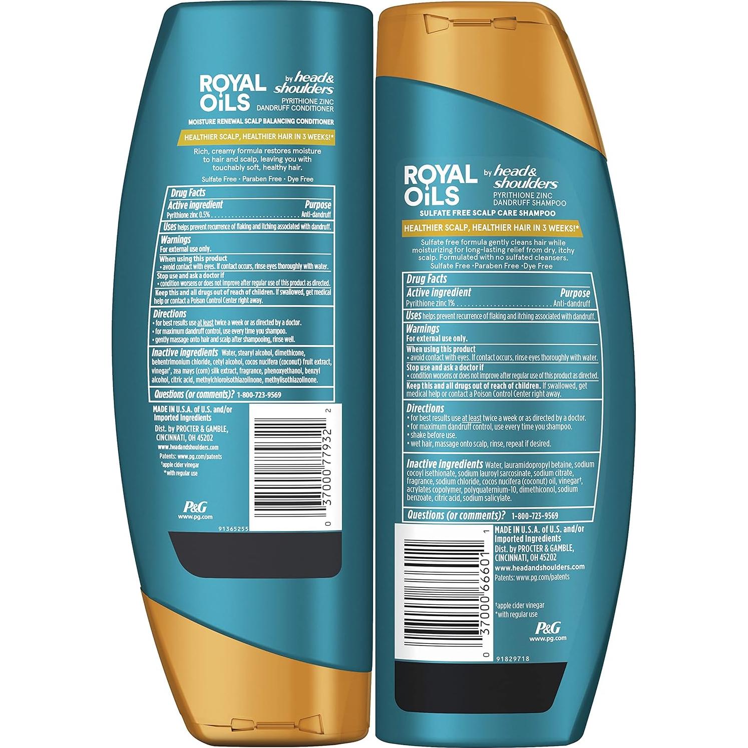 Conjunto Champú y Acondicionador Head & Shoulders Royal Oils 2x400ml