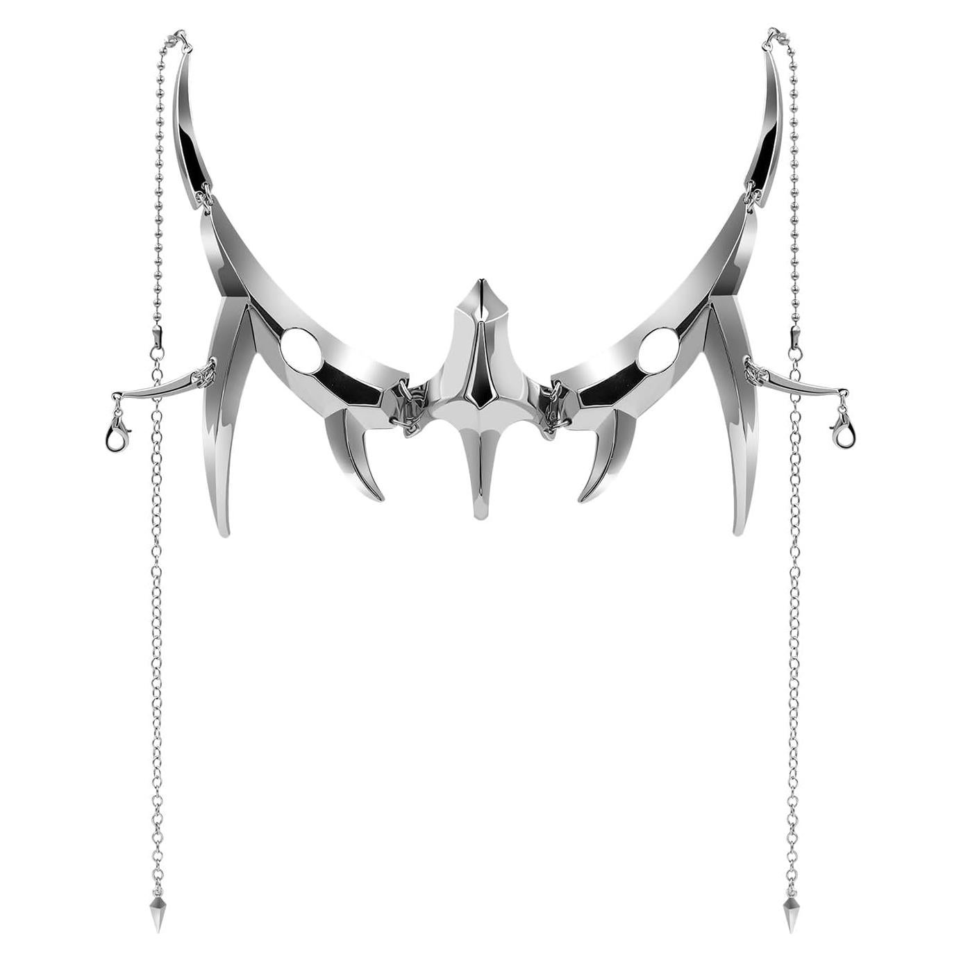 Máscara Media de Acero Líquido L'VOW Plateada Unisex