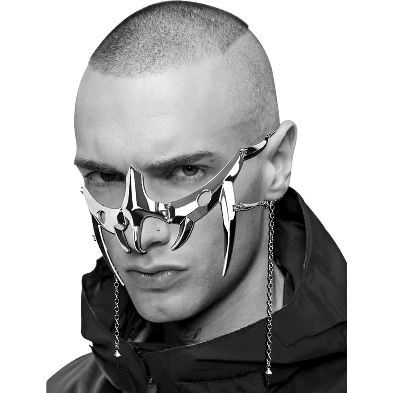 Máscara Media de Acero Líquido L'VOW Plateada Unisex