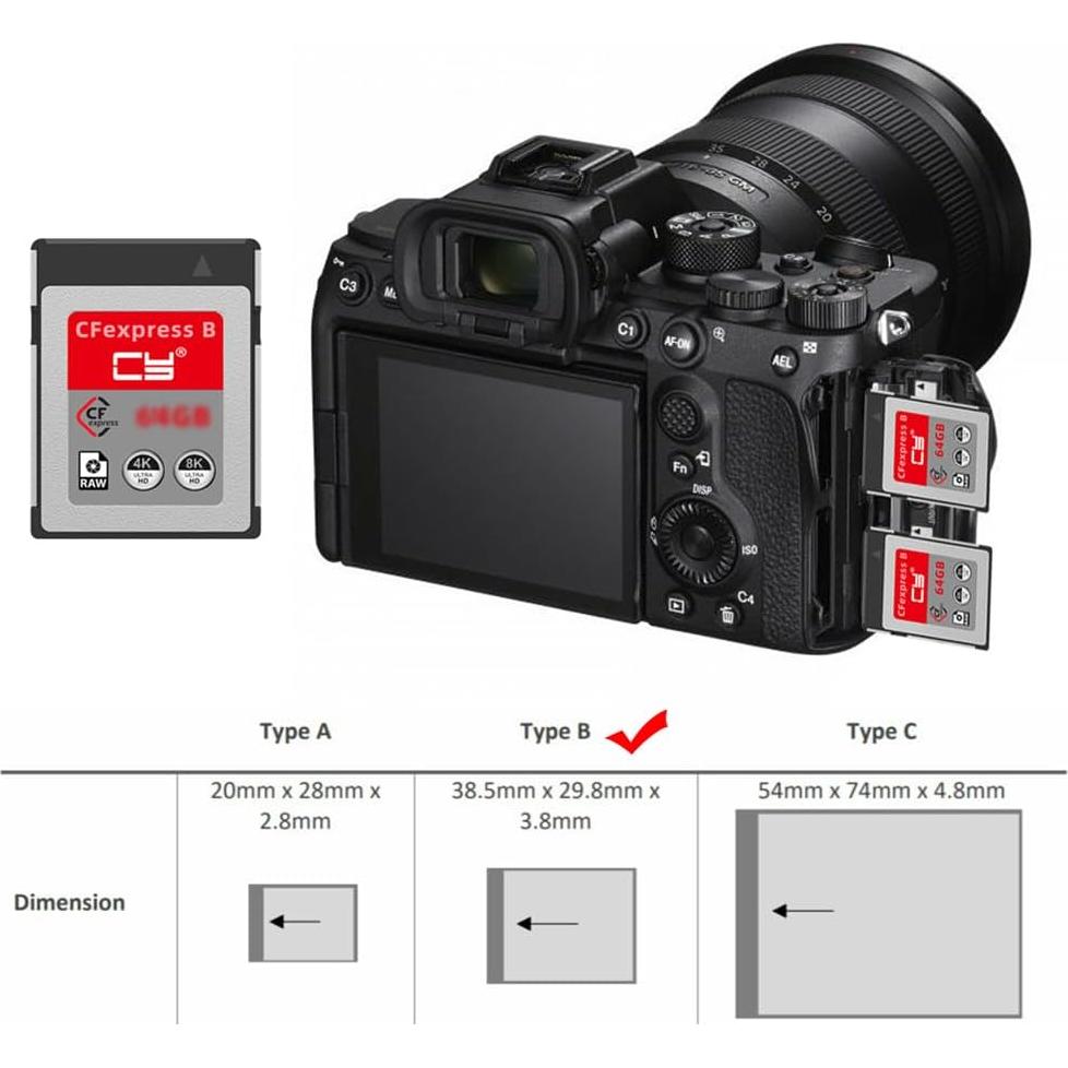 Tarjeta CFexpress Tipo-B 128GB NFHK 8K RAW Velocidad 800MB/s