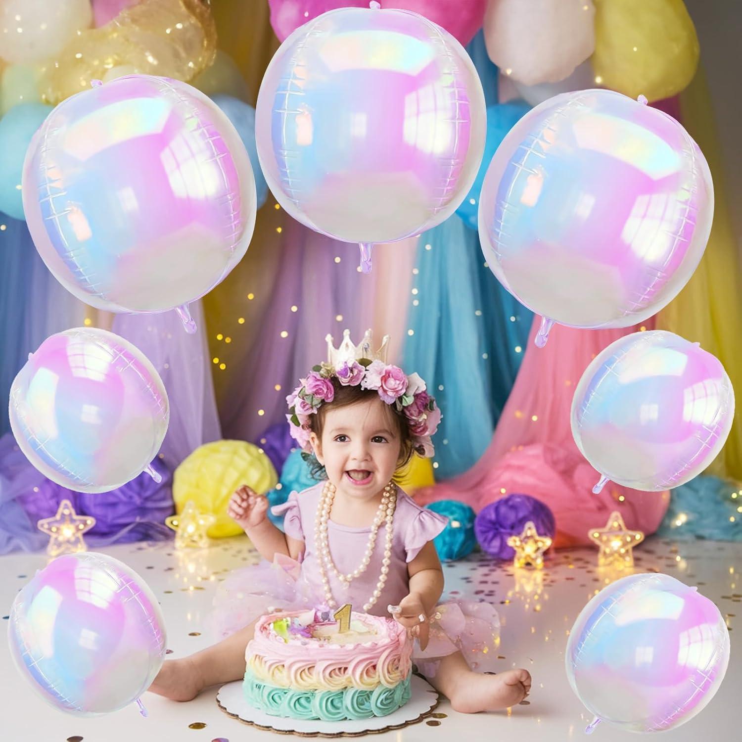 Globos Iridiscentes 4D Froova 56 cm Holográficos para Fiestas