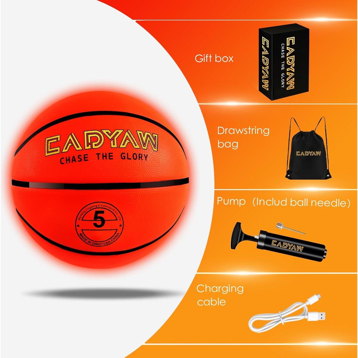 Baloncesto Iluminado Cadyaw Tamaño 5 para Niños 3+