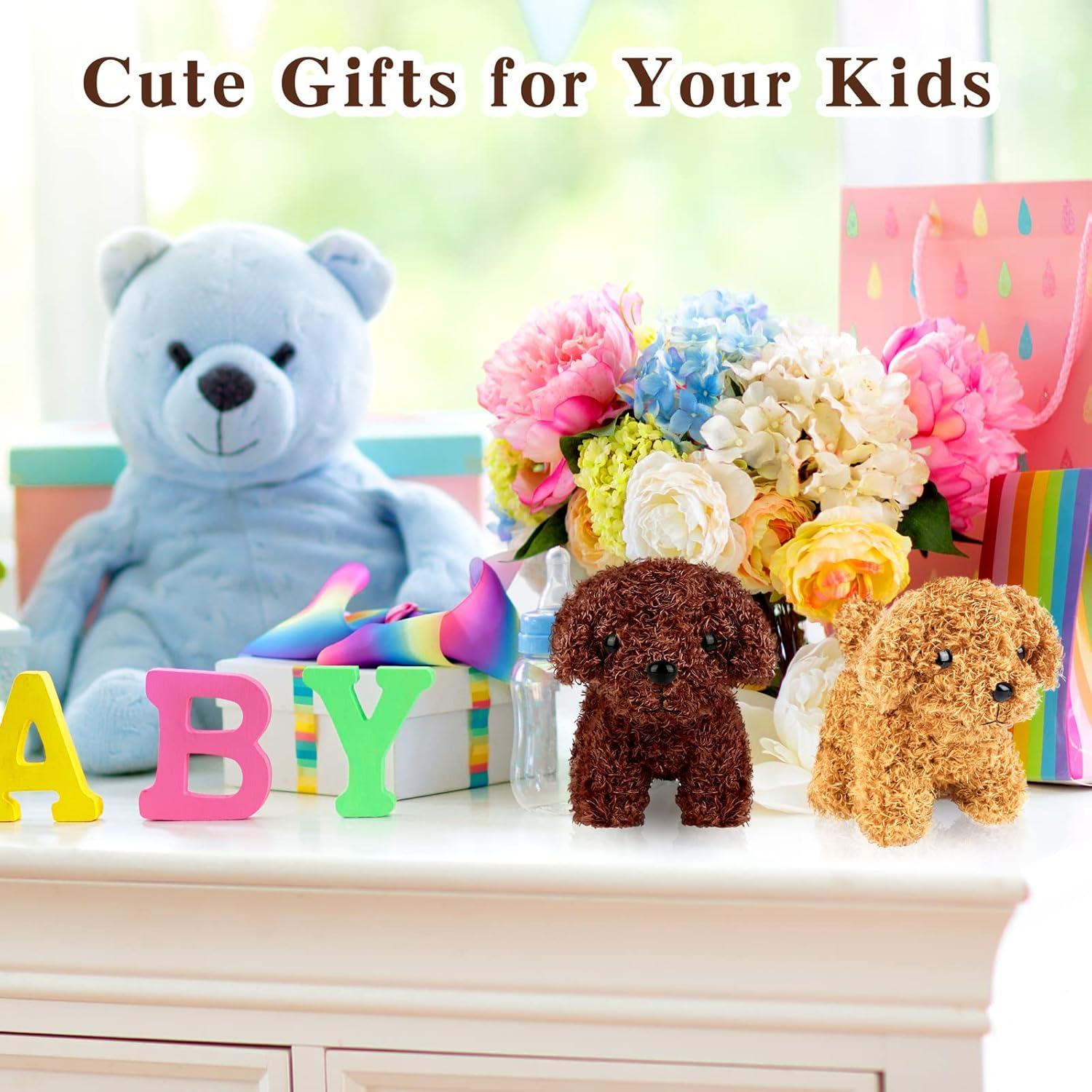 Mini Perros de Peluche 16 Piezas Elcoho 10 cm con Llavero