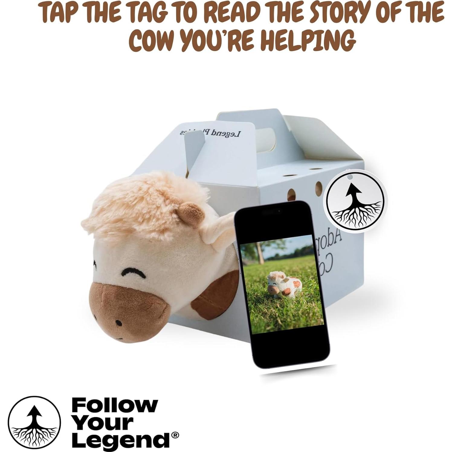 Charlie La Vaca Peluche 17.78 cm - Suave y Ecológico