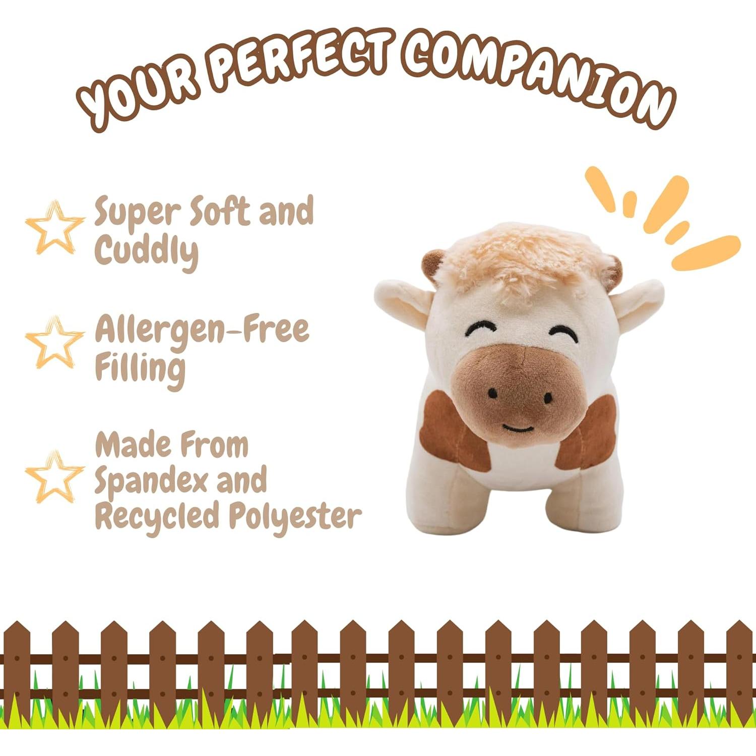 Charlie La Vaca Peluche 17.78 cm - Suave y Ecológico