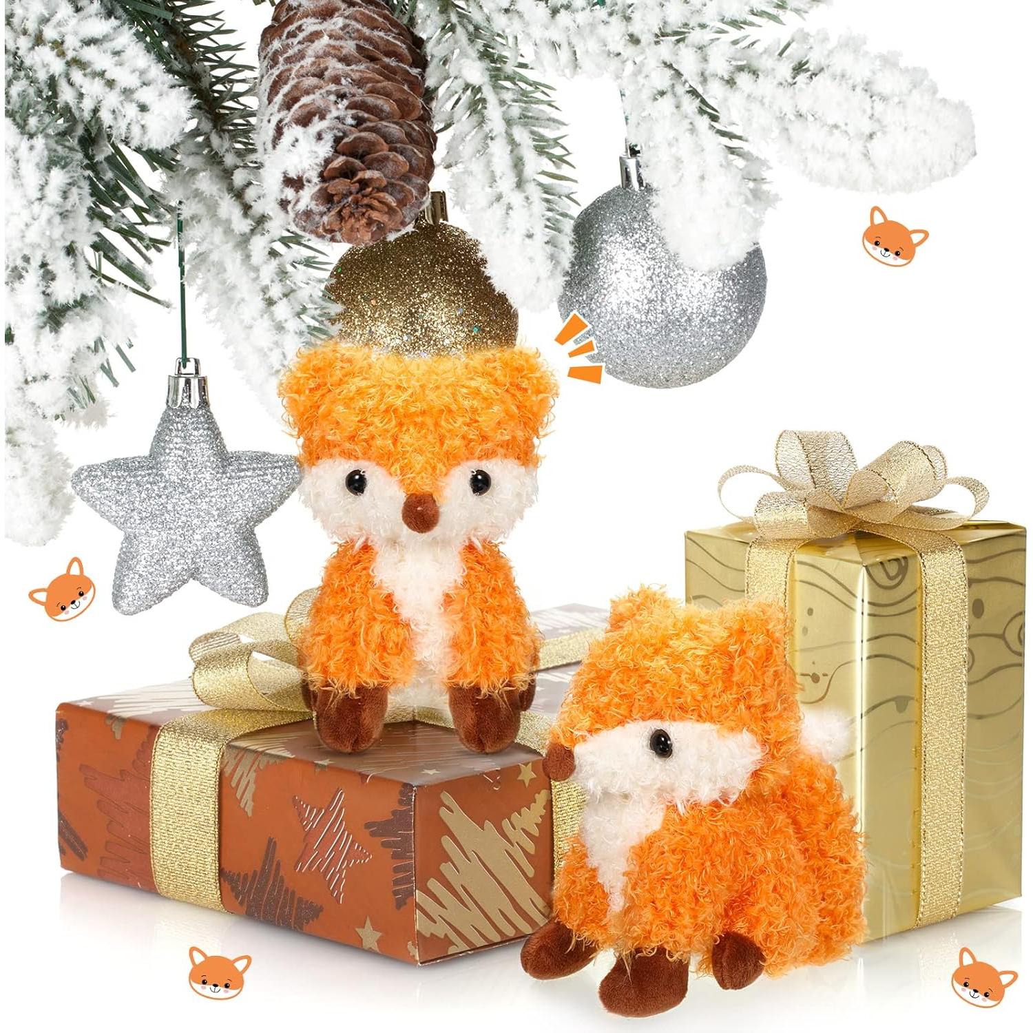 Set de 4 Zorros de Peluche Aoriher 13 cm para Niños