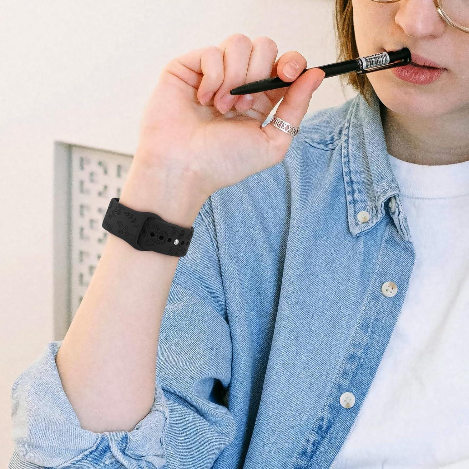 Correa de Silicona Floral 22mm Meliya para Reloj Inteligente