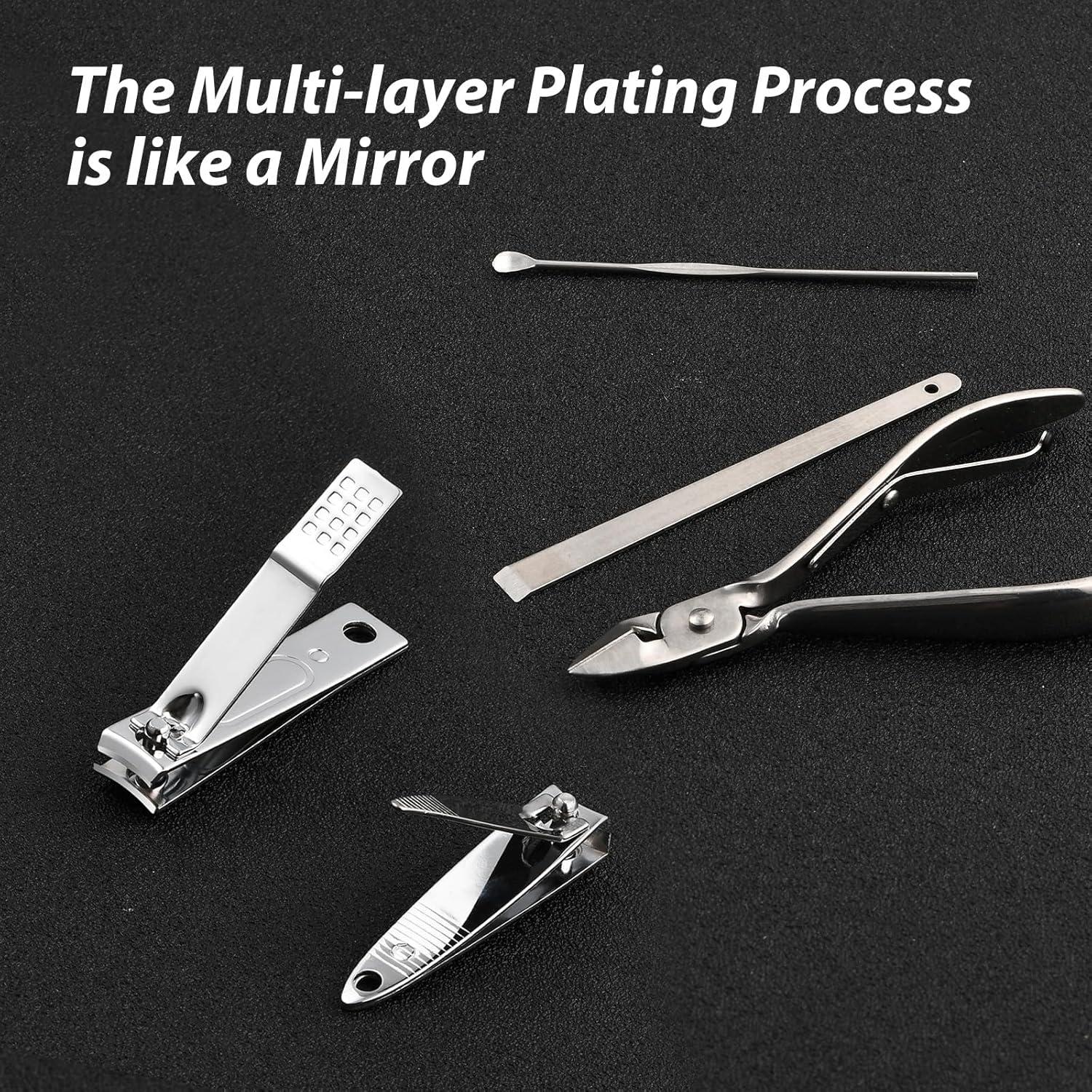 Kit de Manicura y Pedicura BADGIRRL 19 Piezas Acero Inoxidable