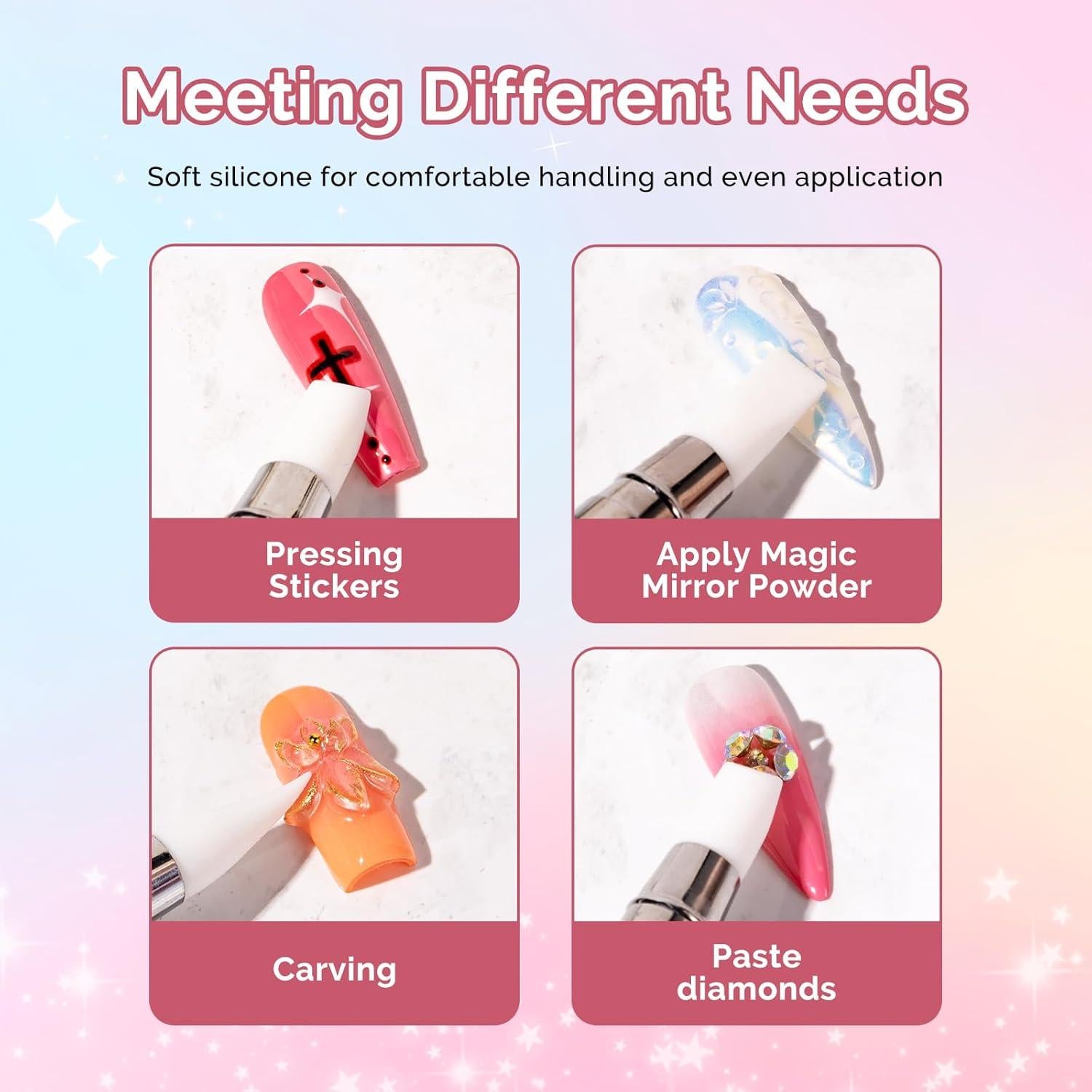 Juego de 5 Pinceles de Escultura de Uñas MelodySusie