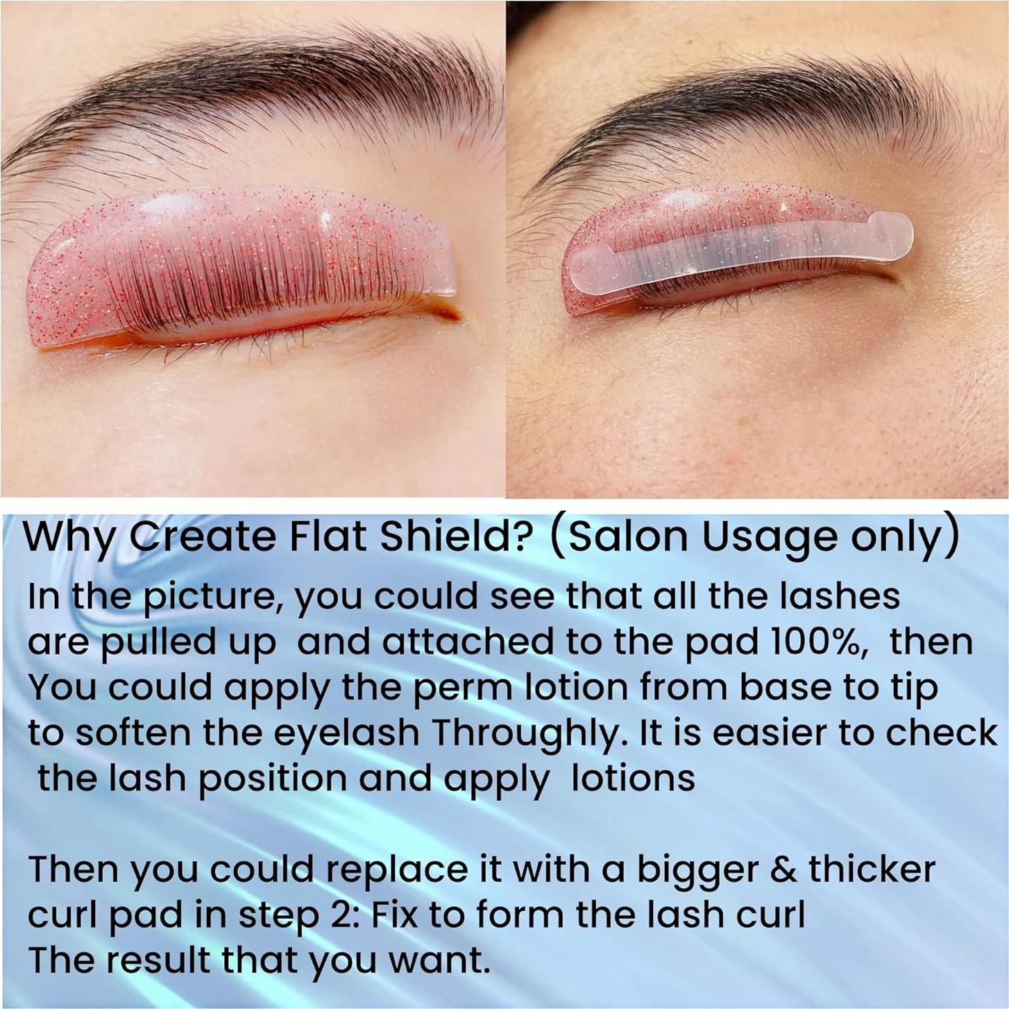 Protectores Planos de Elevación de Pestañas Iconsiam 1mm Rosa