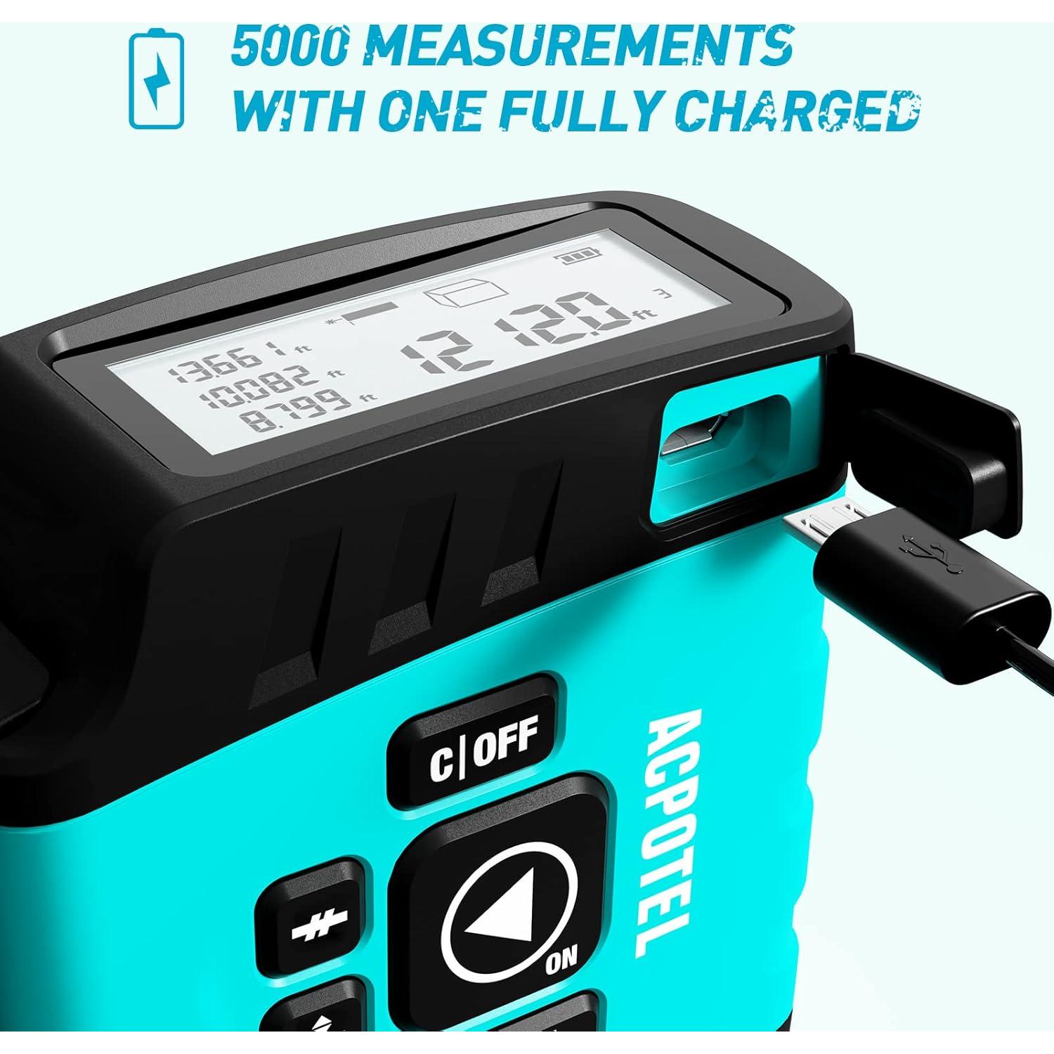 Cinta Métrica Digital ACPOTEL 5m Pantalla LCD Azul