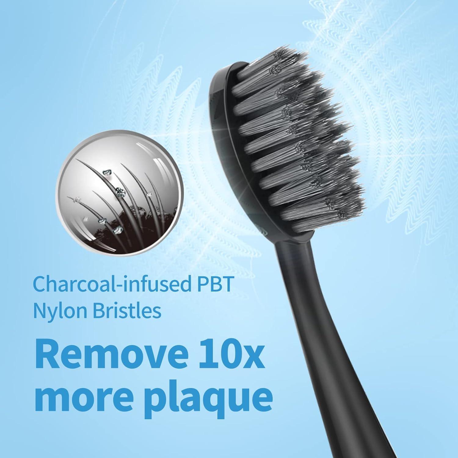 Cabezas de cepillo de dientes Burst Negro - 5 unidades, cerdas suaves