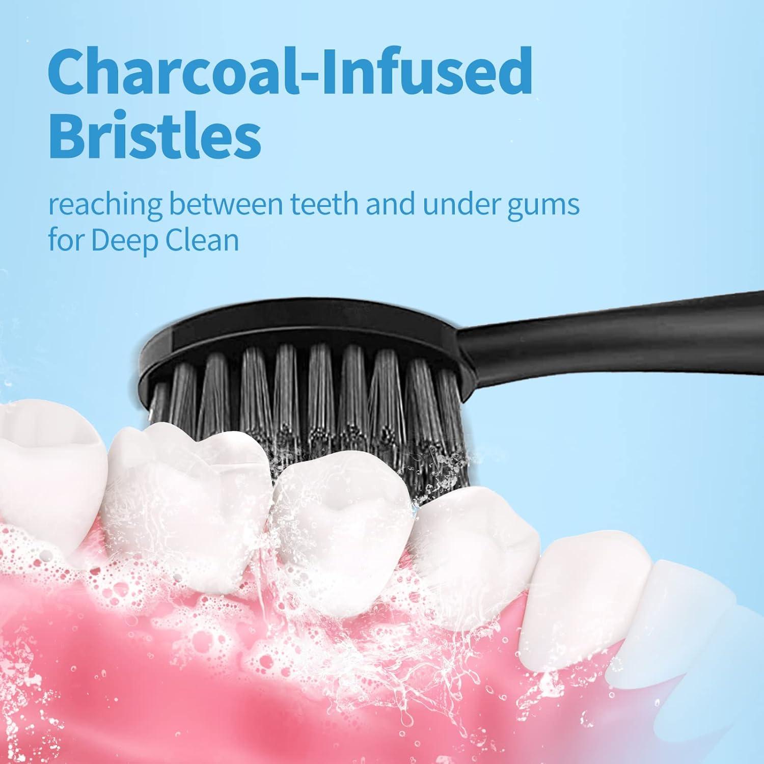 Cabezas de cepillo de dientes Burst Negro - 5 unidades, cerdas suaves