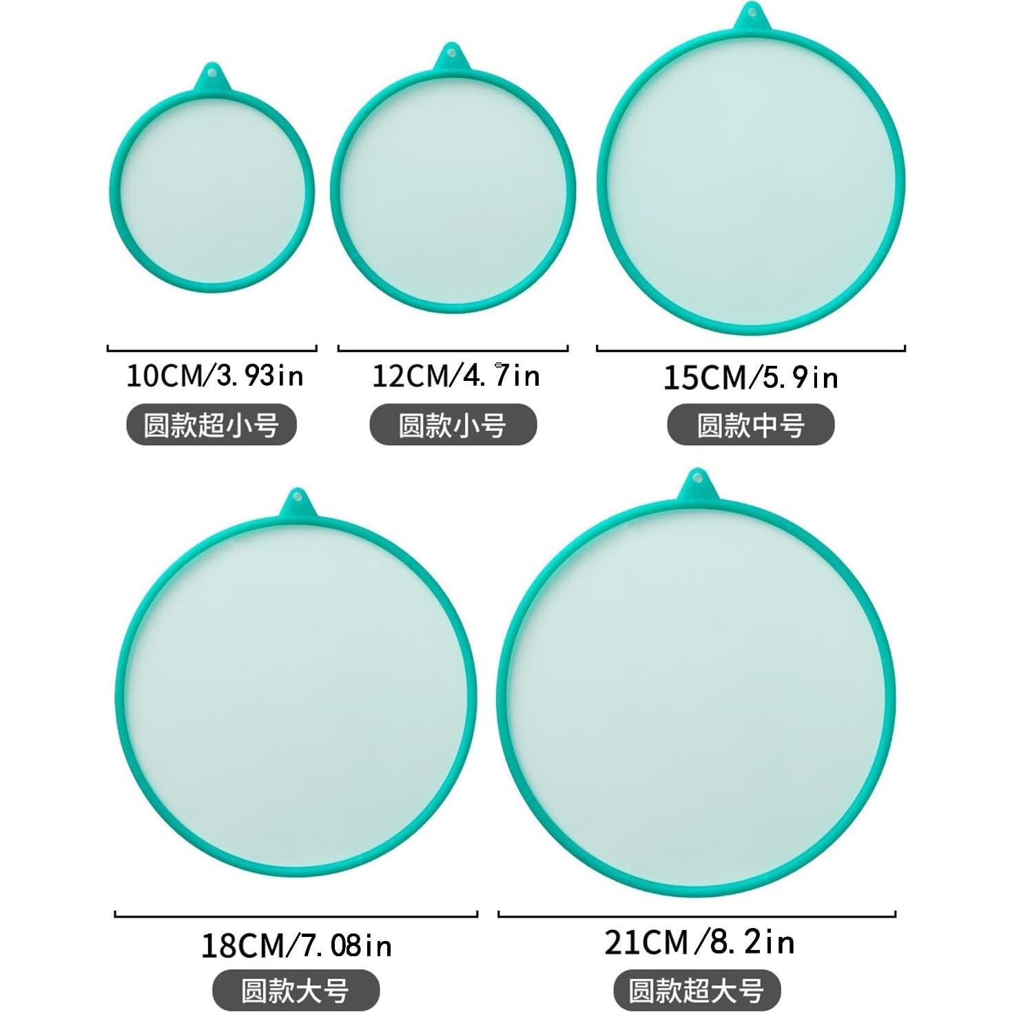 Cubiertas de Silicona Verde KJXXXXX, 3 Piezas, 11.9 cm
