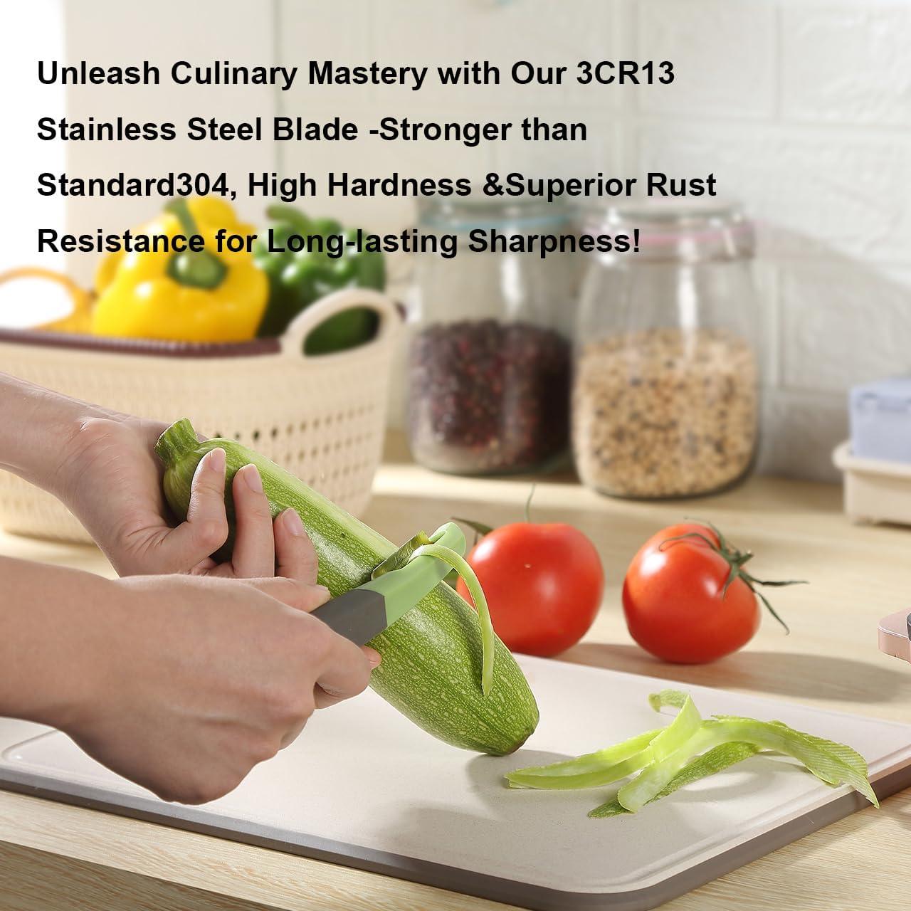 Peladores giratorios Fanmusic - 2 paquetes de acero inoxidable