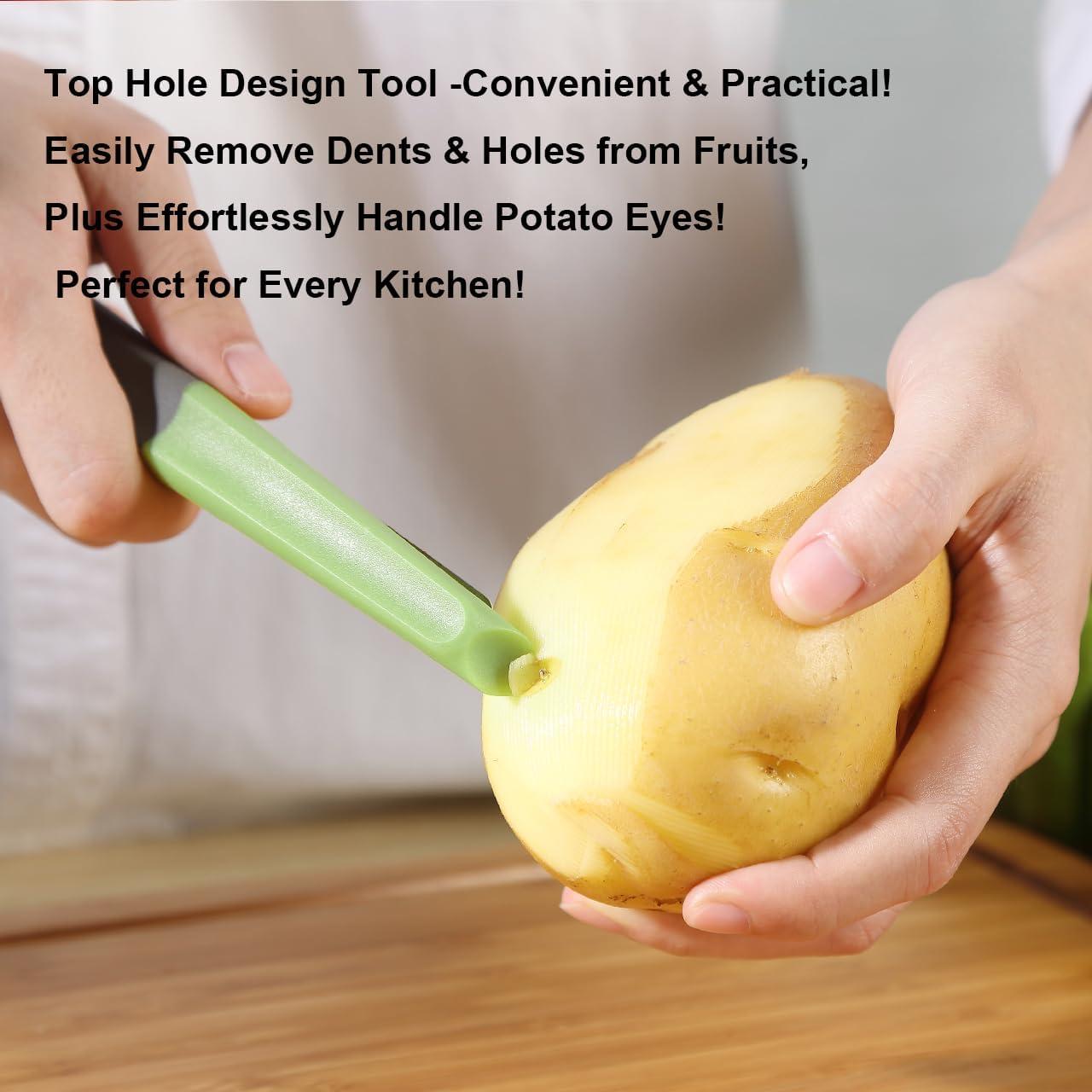 Peladores giratorios Fanmusic - 2 paquetes de acero inoxidable