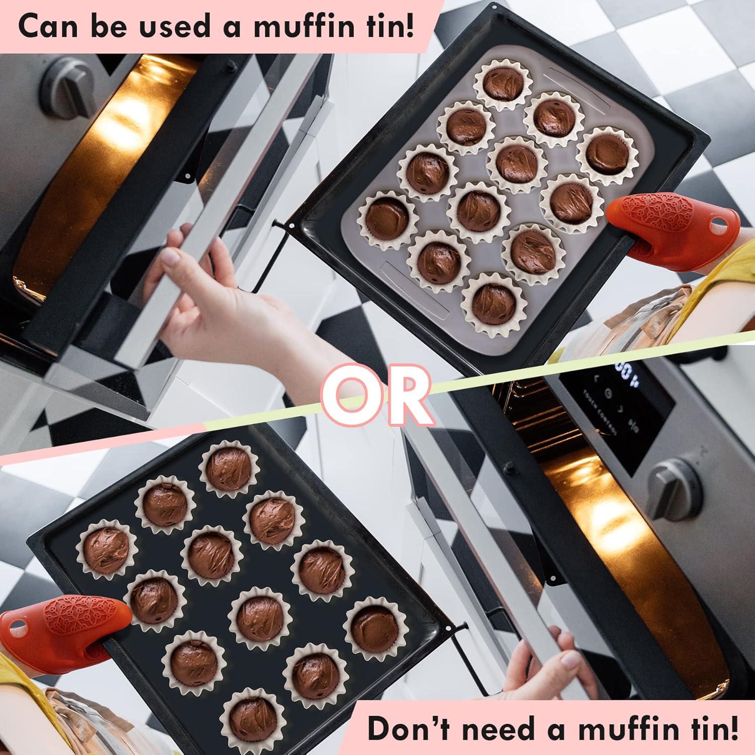 Forros para Cupcake TRUSBER 100 pcs Antiadherentes Rosa Claro