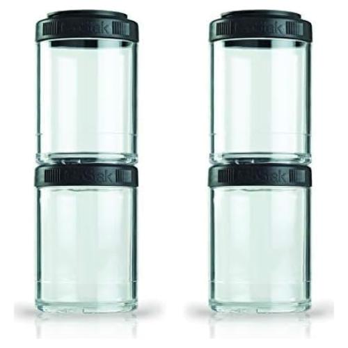 Frascos de Almacenamiento BlenderBottle GoStak 150cc 2-Pack Negro