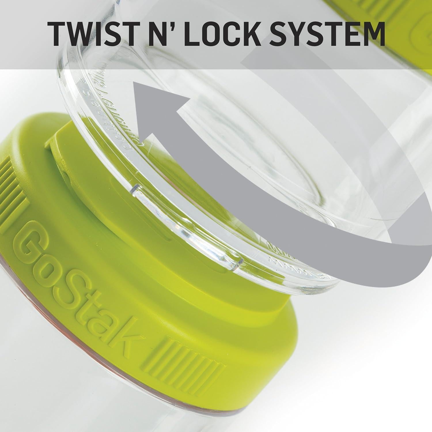 Frascos de Almacenamiento BlenderBottle GoStak 150cc 2-Pack Negro