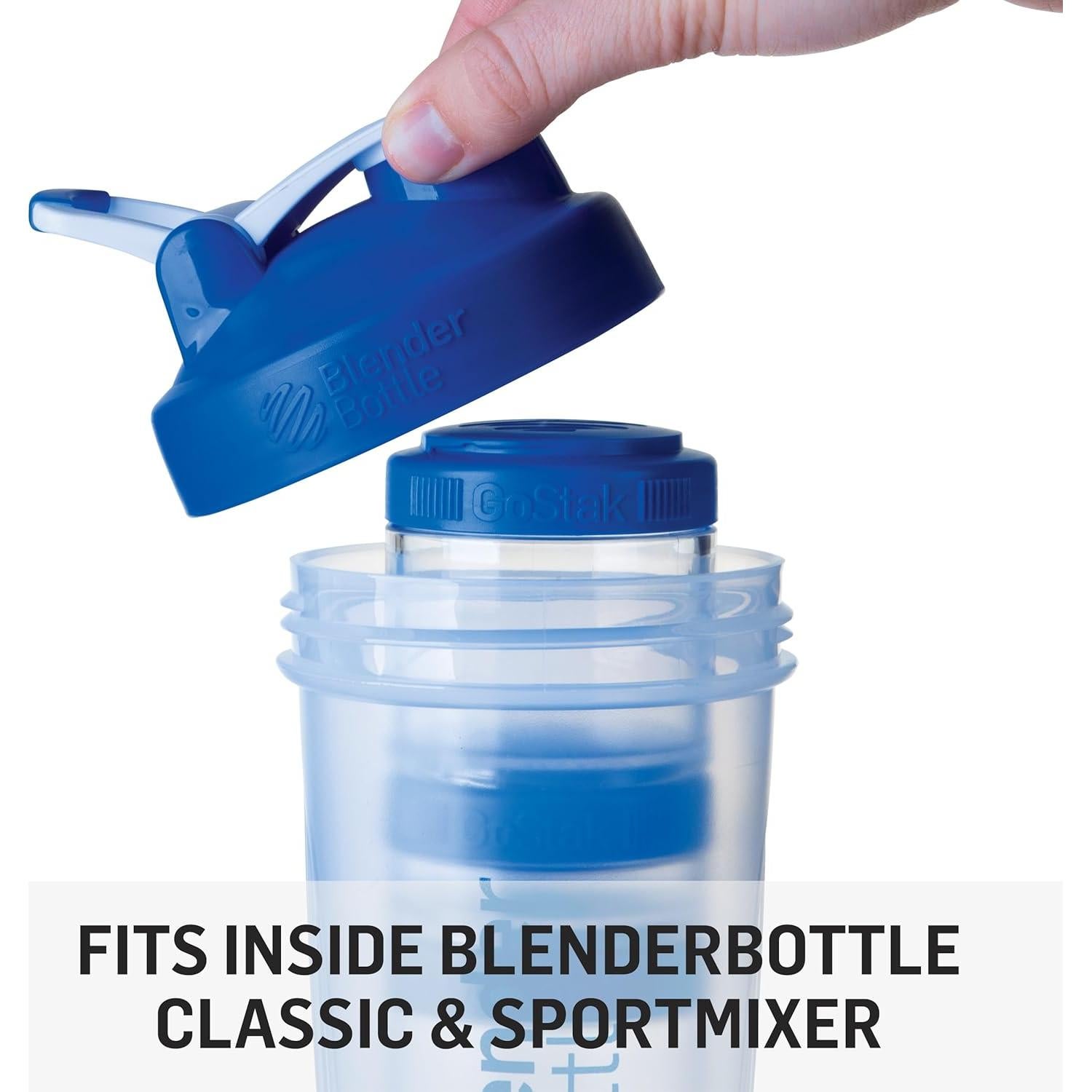 Frascos de Almacenamiento BlenderBottle GoStak 150cc 2-Pack Negro