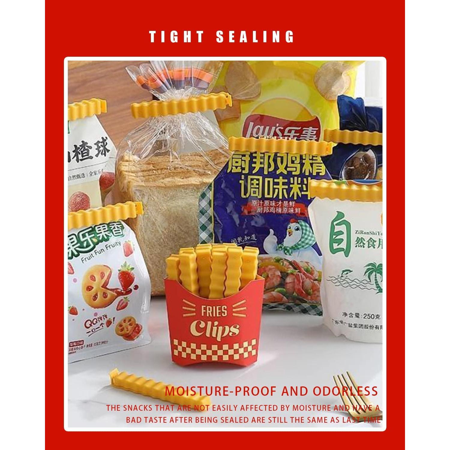 Pinzas para Papas Fritas Yhfaifbu 12 Pack Plástico Amarillo 9.7cm