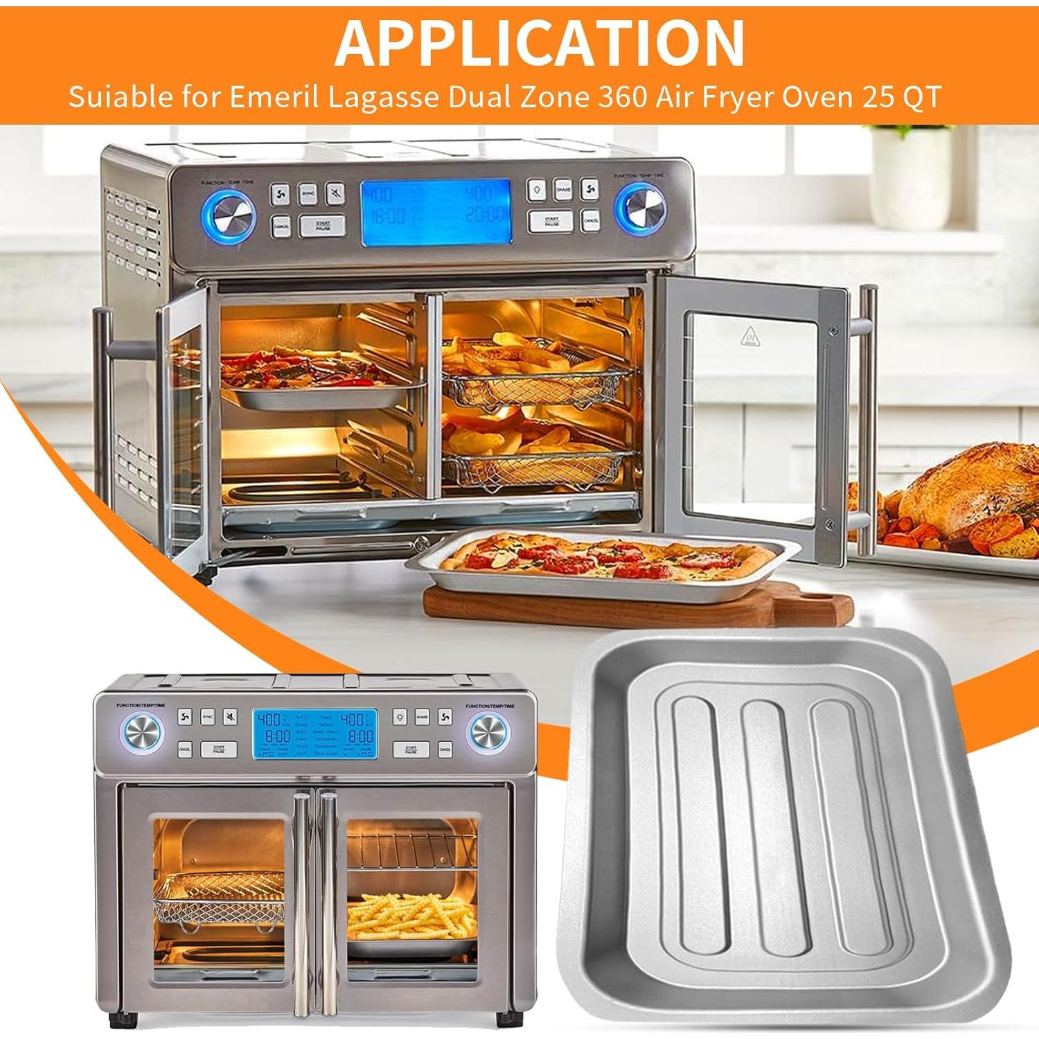 Bandeja de Acero para Freidora de Aire Emeril Lagasse 29.2x17cm