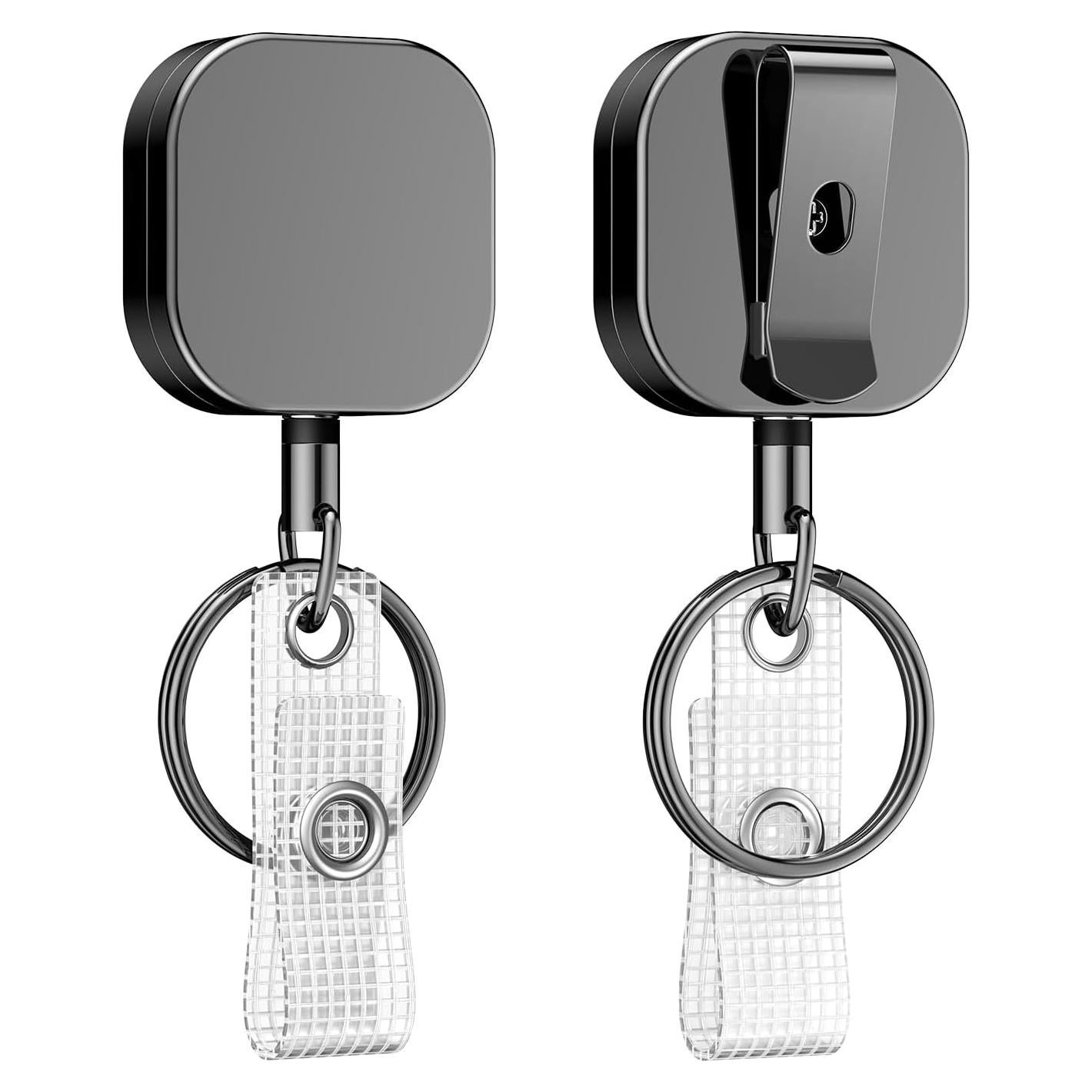 Llavero Retráctil Uniclife 2 Paquete Metal 85g 40.89cm