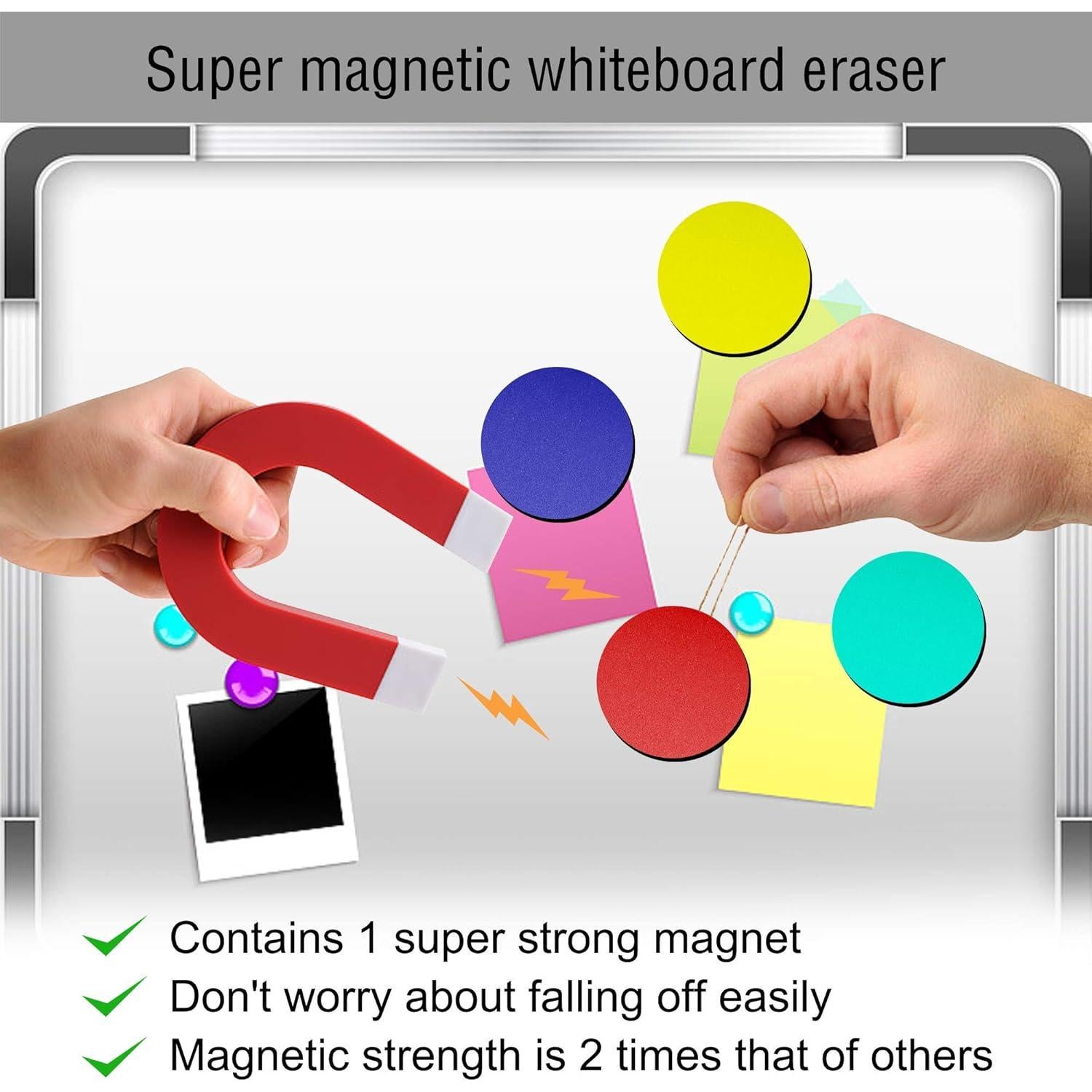 Borradores magnéticos de pizarra blanca IHPUKIDI 48 paquetes