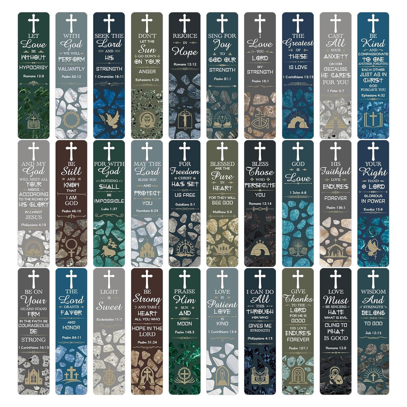 Marcadores de Versículos Bíblicos Epakh - 120 Piezas, 30 Estilos