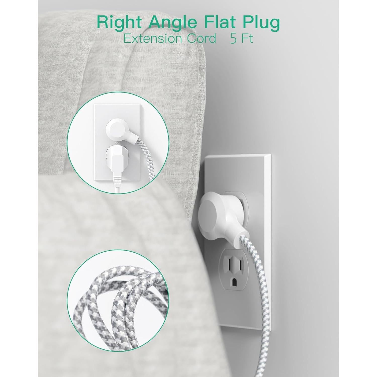 Regleta Mifaso 5FT (1.52m) con 4 Tomacorrientes y 3 USB