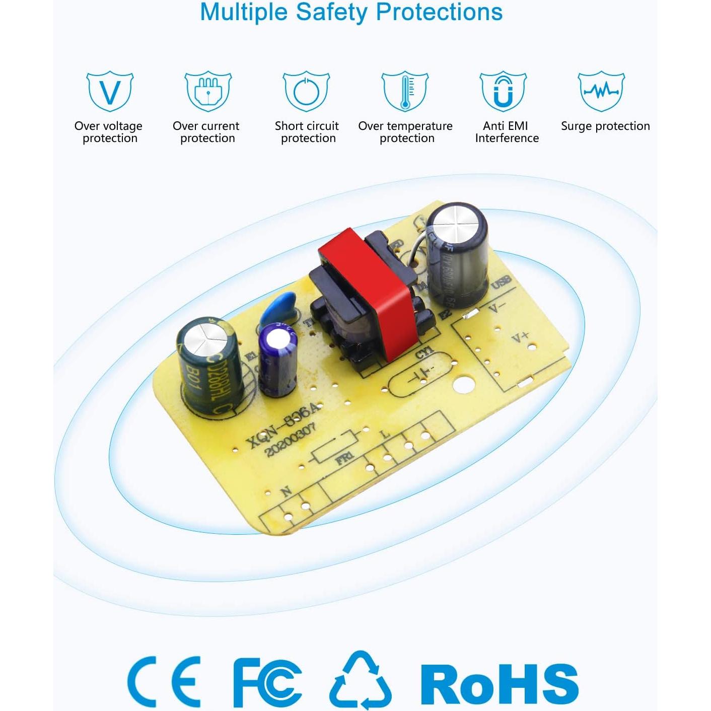 Fuente de Poder DC 12V 1A ALITOVE Adaptador 12W para LED