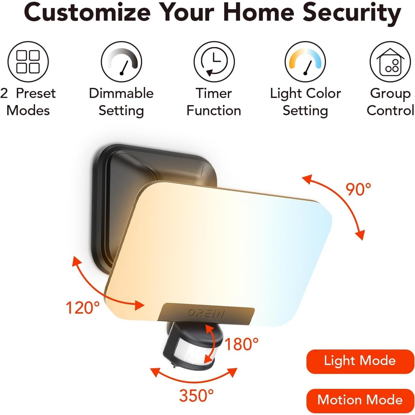 Foco Inteligente OREiN 24W LED IP65 Exteriores 2700K-6500K