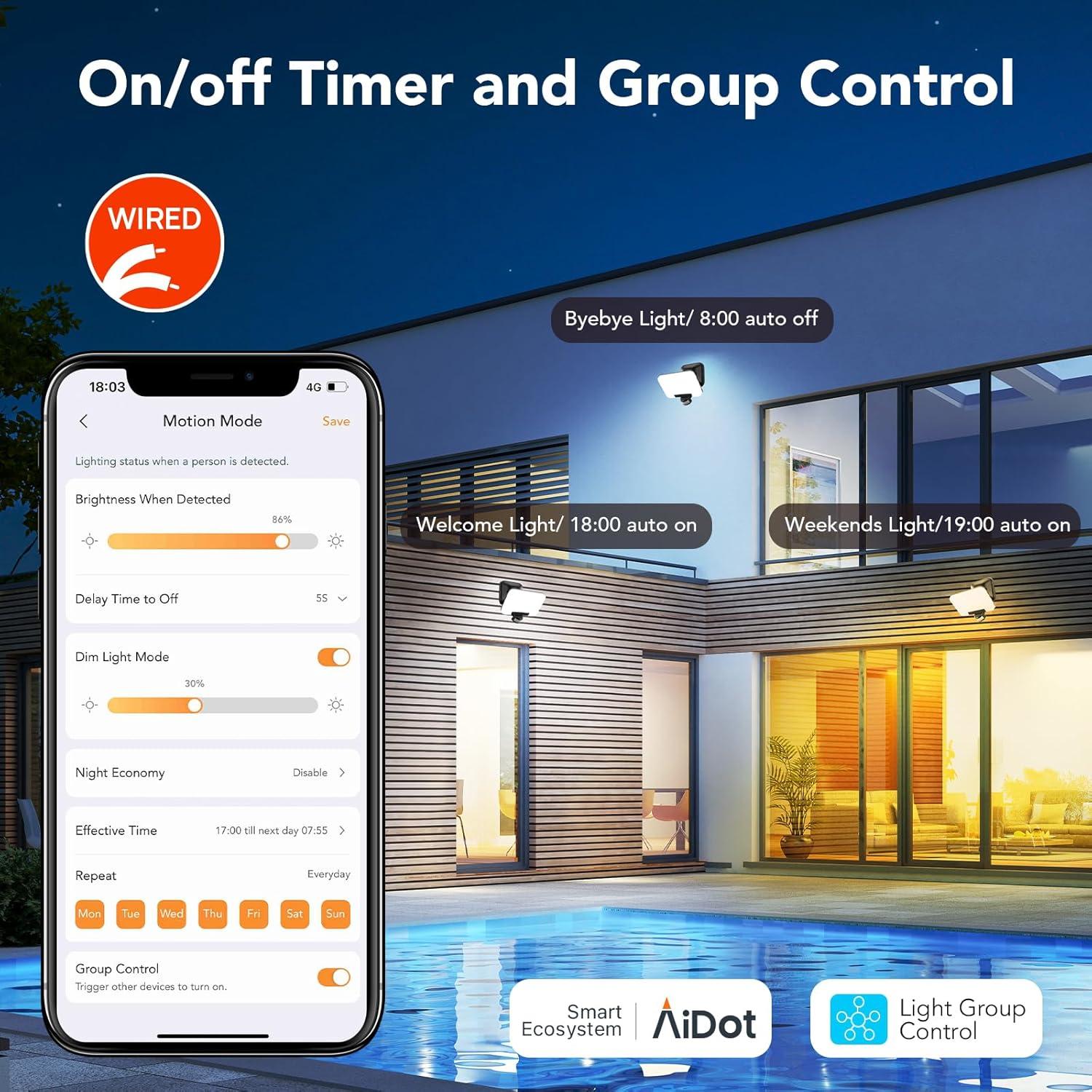 Foco Inteligente OREiN 24W LED IP65 Exteriores 2700K-6500K