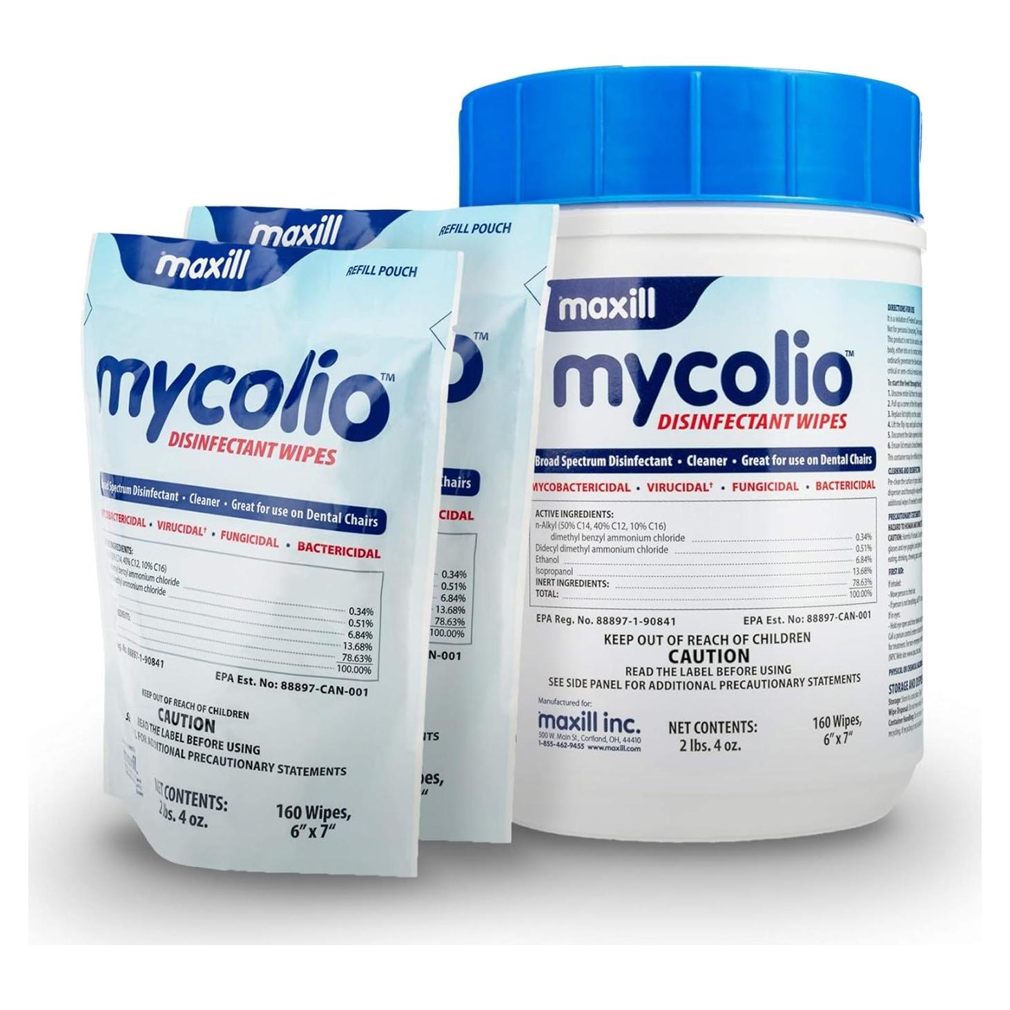 Toallitas Desinfectantes Mycolio 160ct + 2 Recargas 320ct