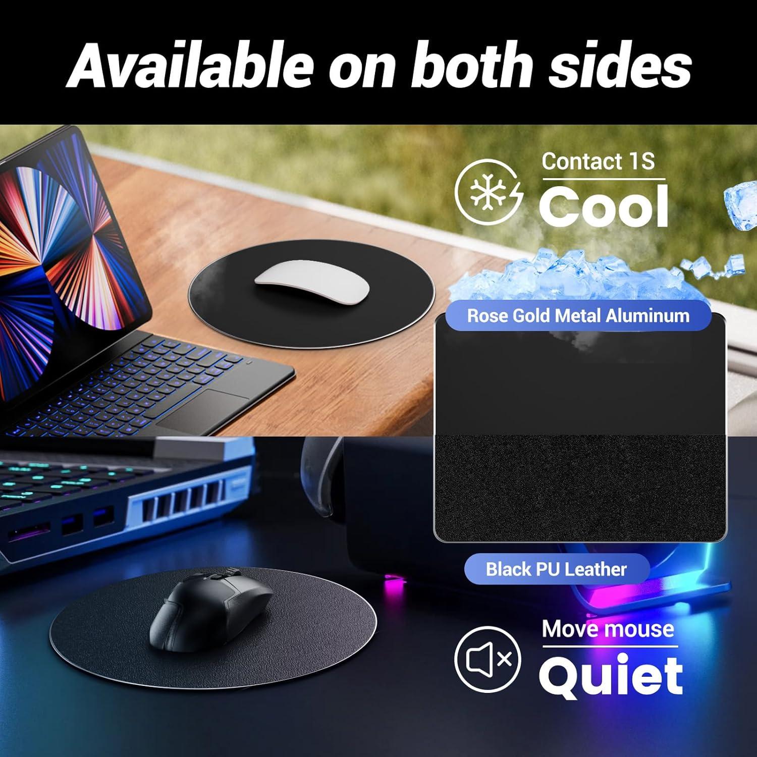 Alfombrilla de Ratón Doble Cara HONKID 20x20cm Negra