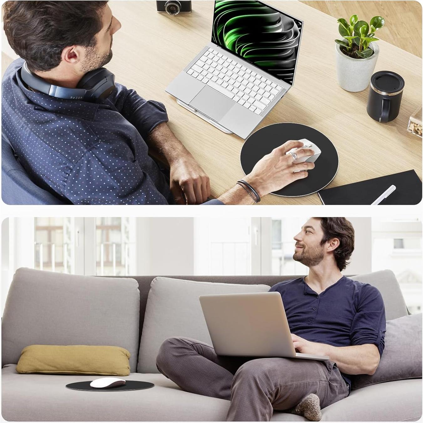 Alfombrilla de Ratón Doble Cara HONKID 20x20cm Negra