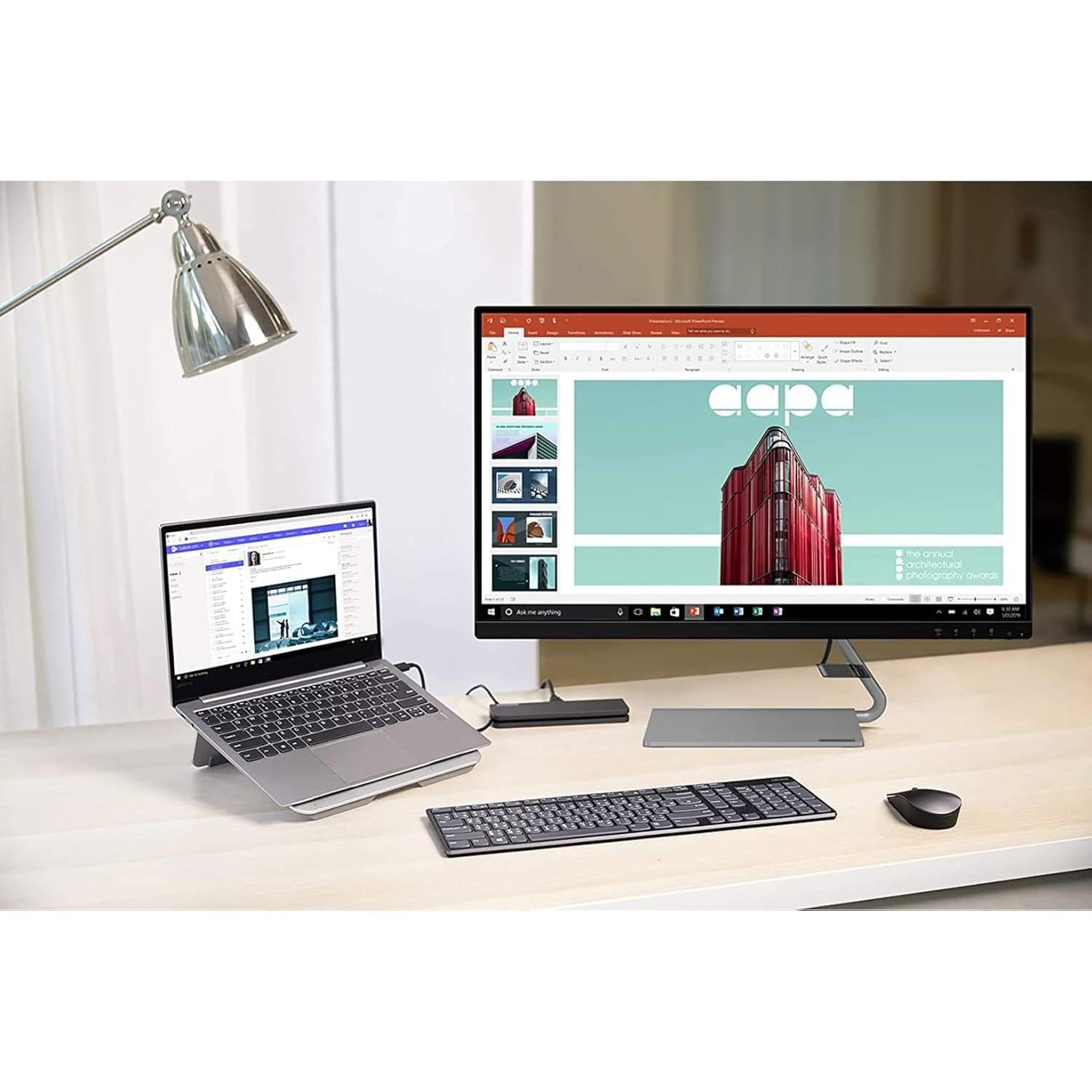 Soporte de Laptop Portátil de Aluminio Lenovo GXF0X02618 - Ergonómico y Plegable