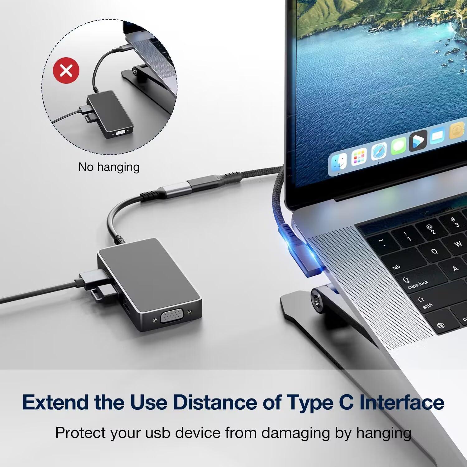 Cable de Extensión USB4 240W 1FT UseBean Carga Rápida 8K