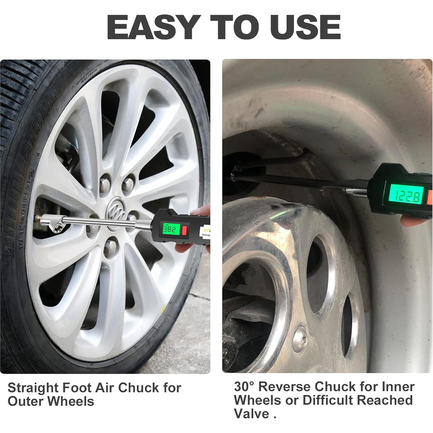 Inflador de Neumáticos Digital ATsafepro 150 PSI Recargable