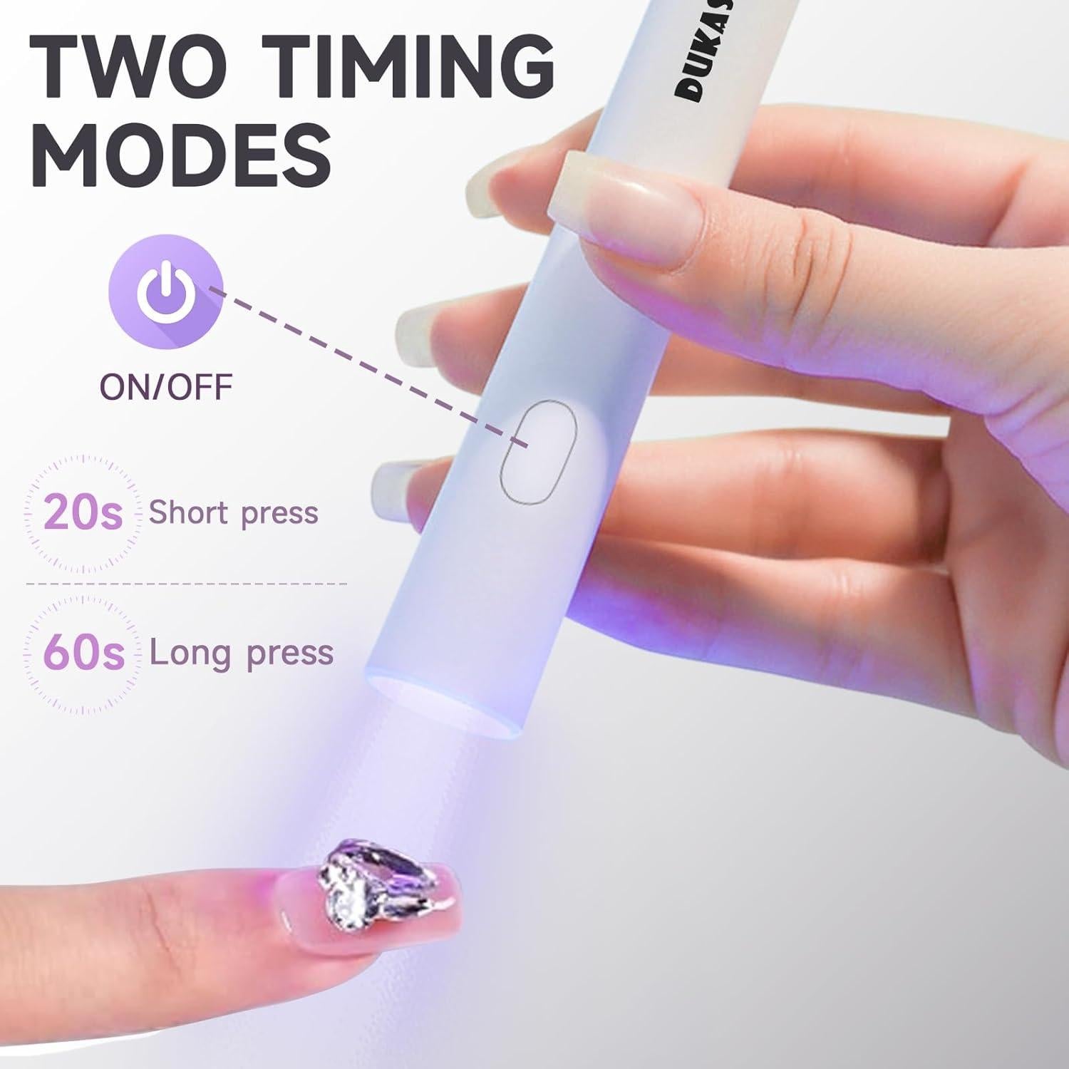 Luz UV de Mano Dukasou para Uñas de Gel, Secador Portátil