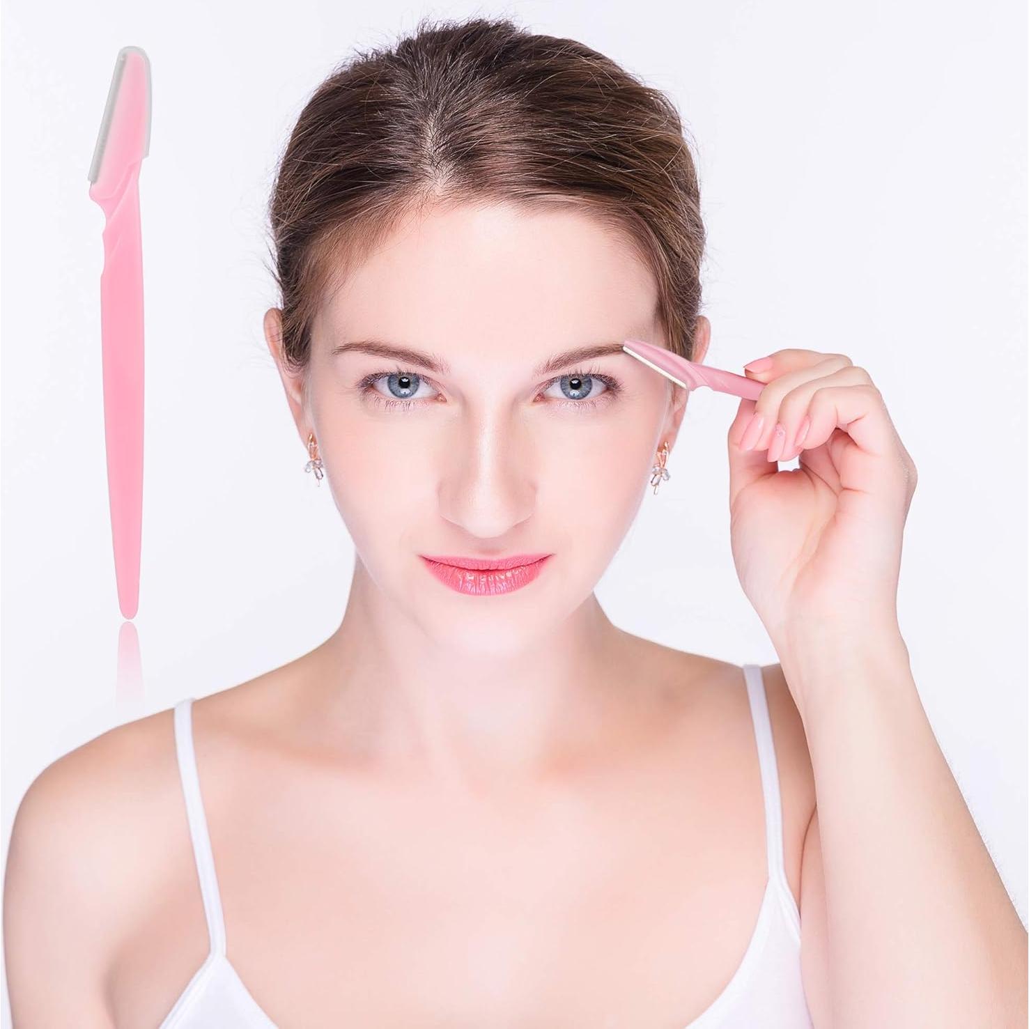 30 Afeitadoras de Cejas WBCBEC Rosa con Cubierta de Precisión