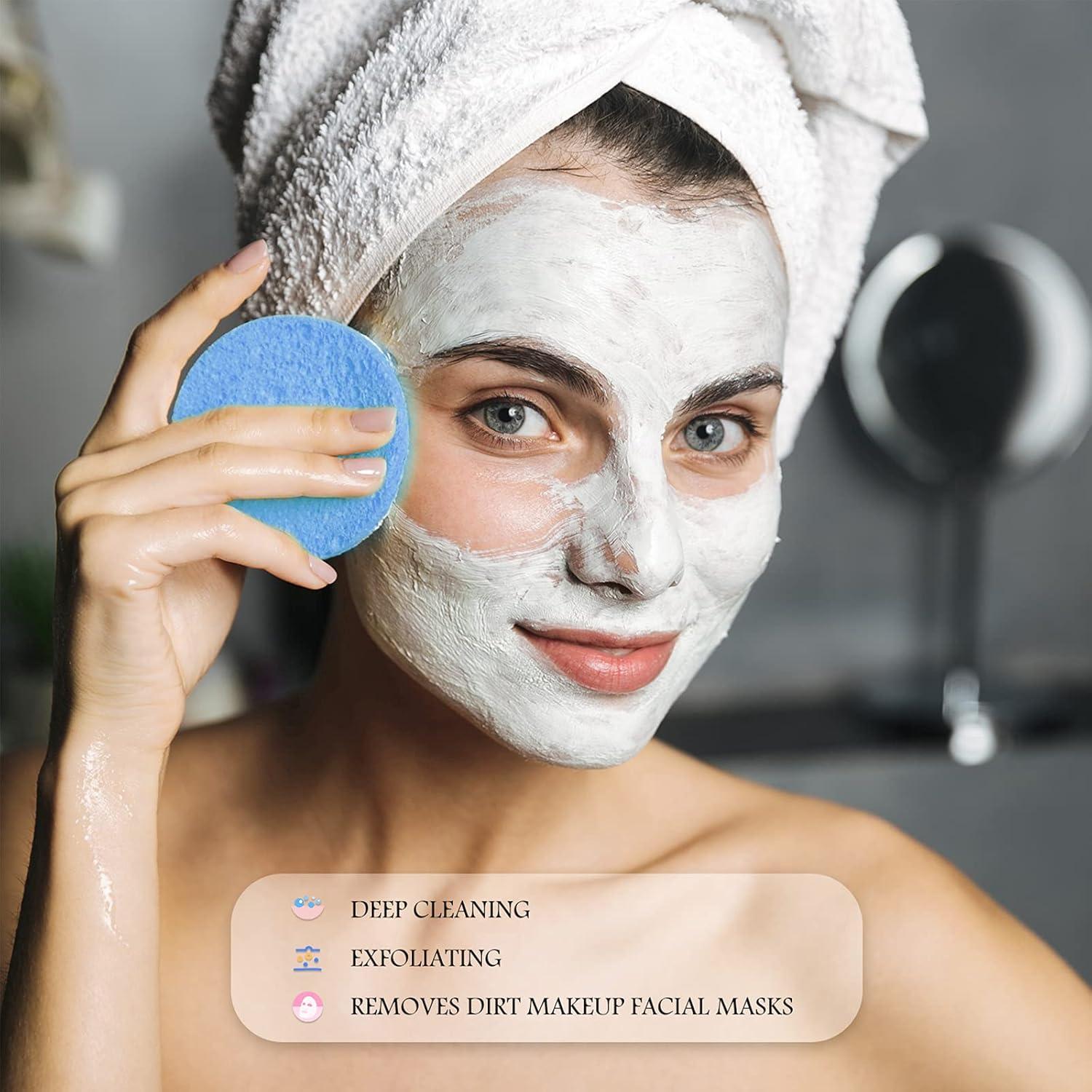 Esponjas Faciales Comprimidas Patelai 120 Piezas Azul