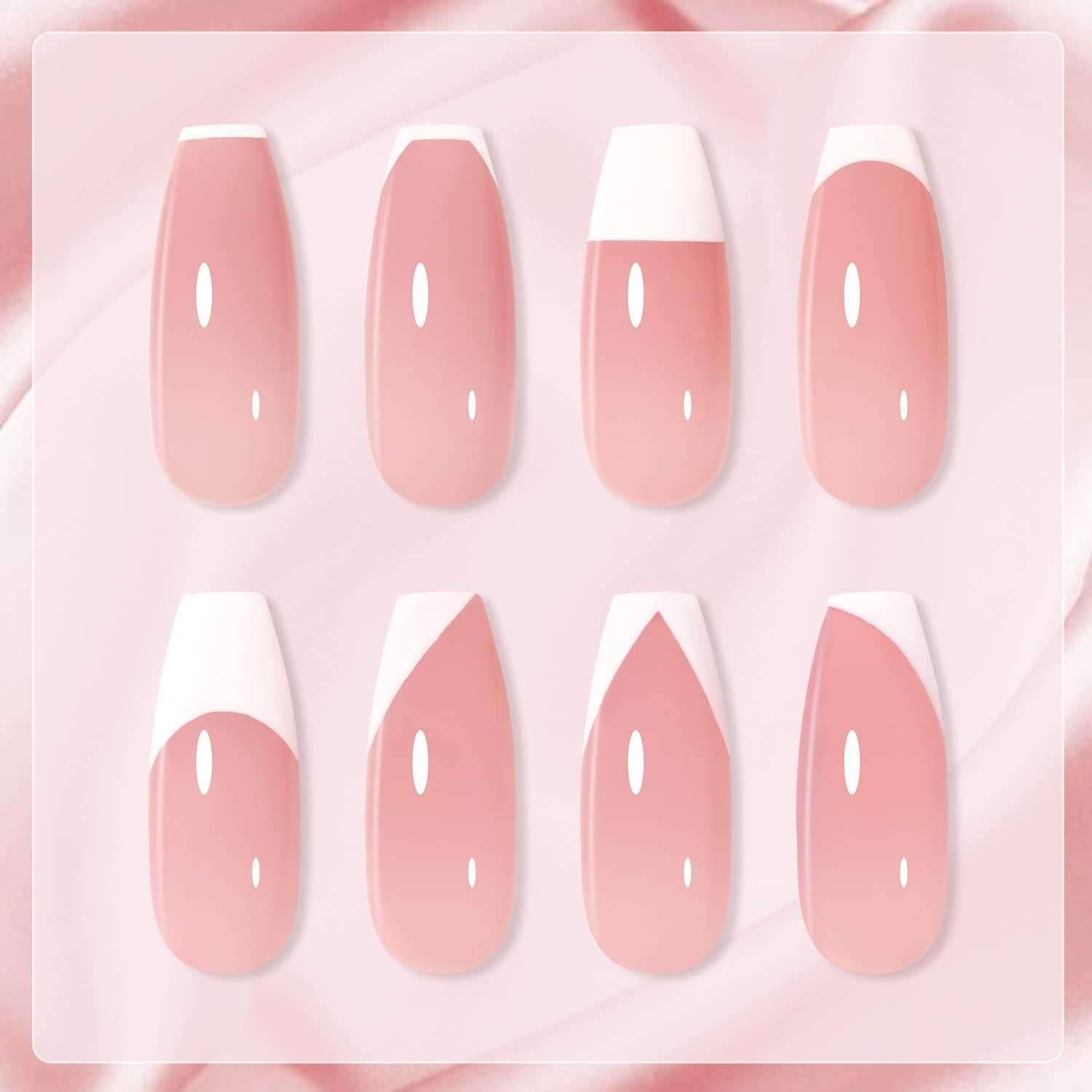 Kit de Manicura Francesa GAOY - Sellador y 2 Esmaltes Gel 16ml