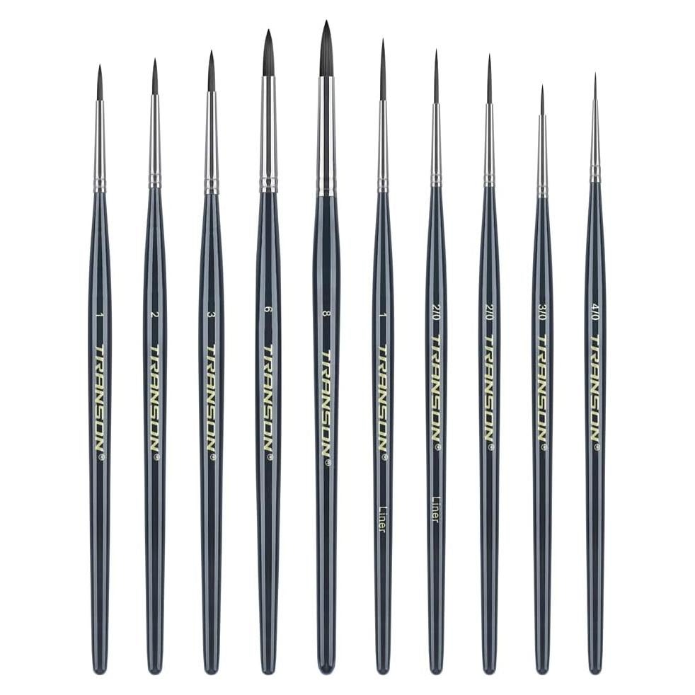 Set de Pinceles de Detalle Transon 10 Piezas para Pintura