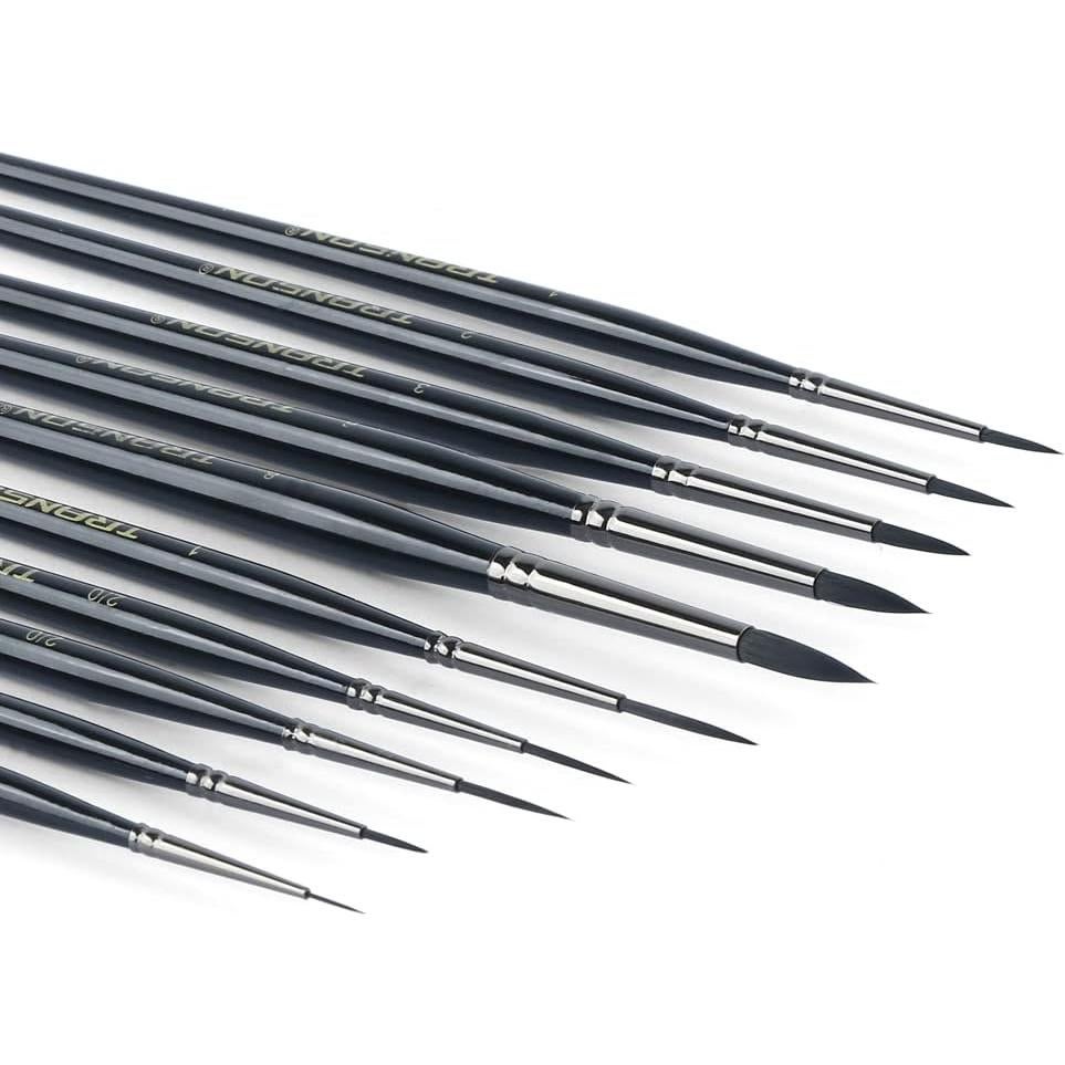 Set de Pinceles de Detalle Transon 10 Piezas para Pintura