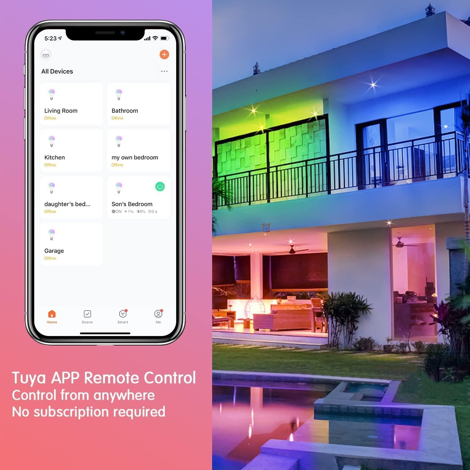 Bombillas Inteligentes DAYBETTER A19 9W RGBW Paquete 10